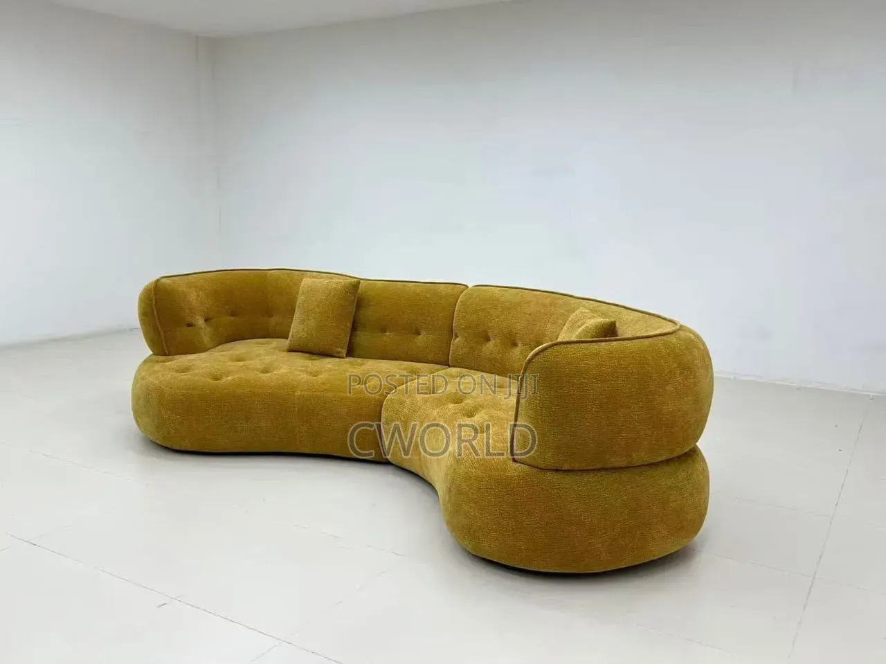 Curved Tufted Modular Sofa - Imported