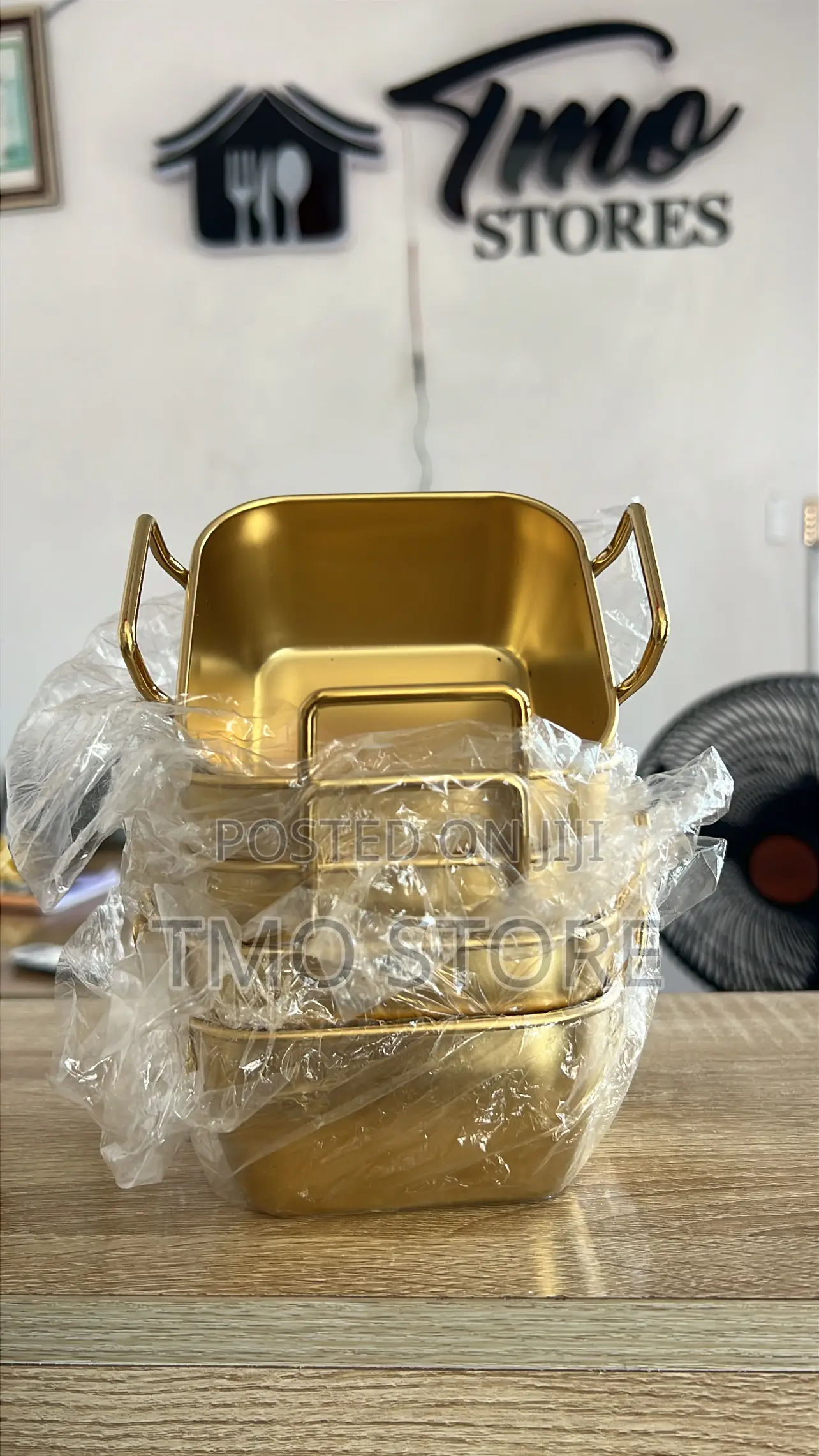 Gold-Plated Stainless Steel Bowl, Small Chops Plate