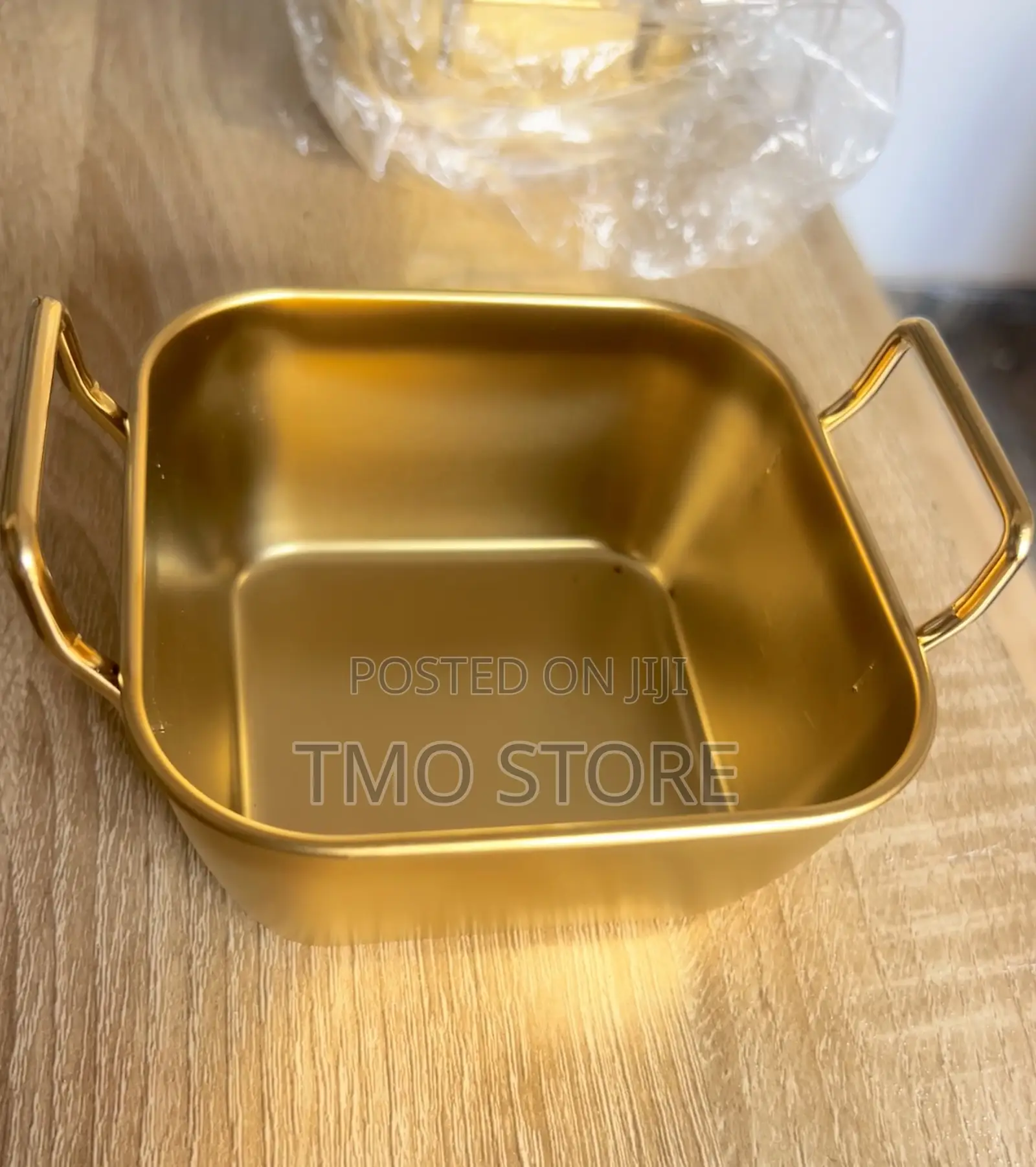Gold-Plated Stainless Steel Bowl, Small Chops Plate