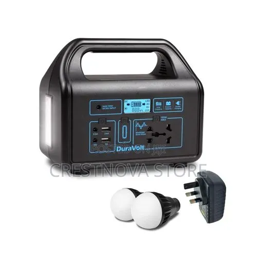 Duravolt 150W Solar Power Portable LED Lights 12V Battery