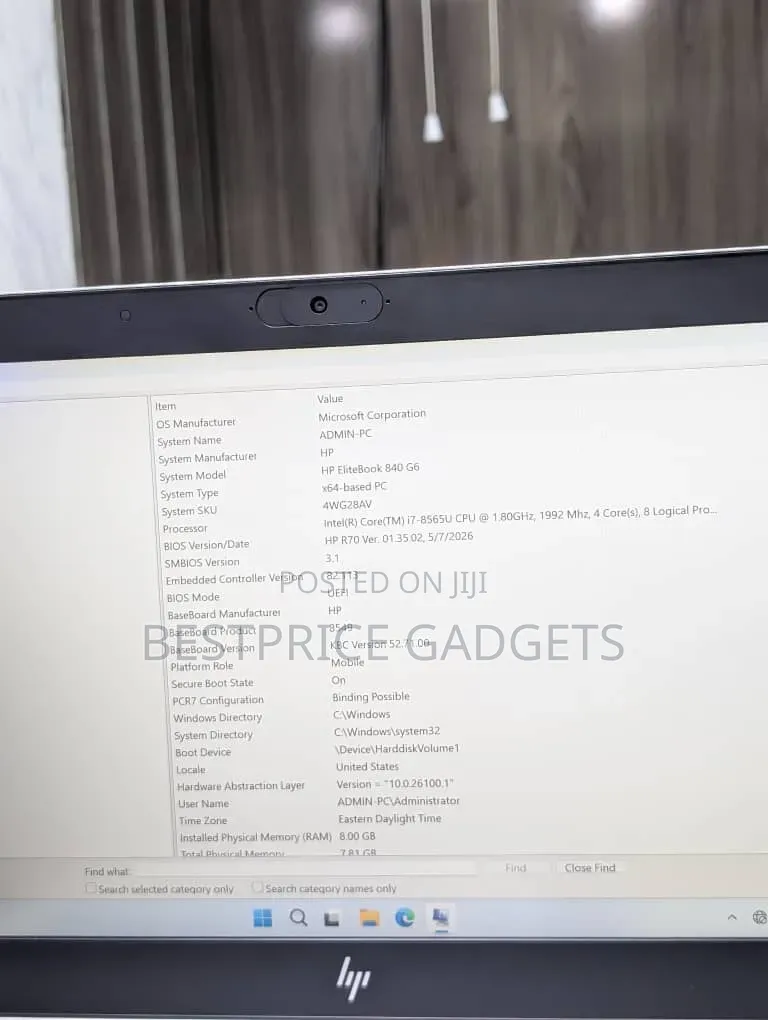 Laptop HP EliteBook 840 G6 8GB Intel Core i7 SSD 256GB