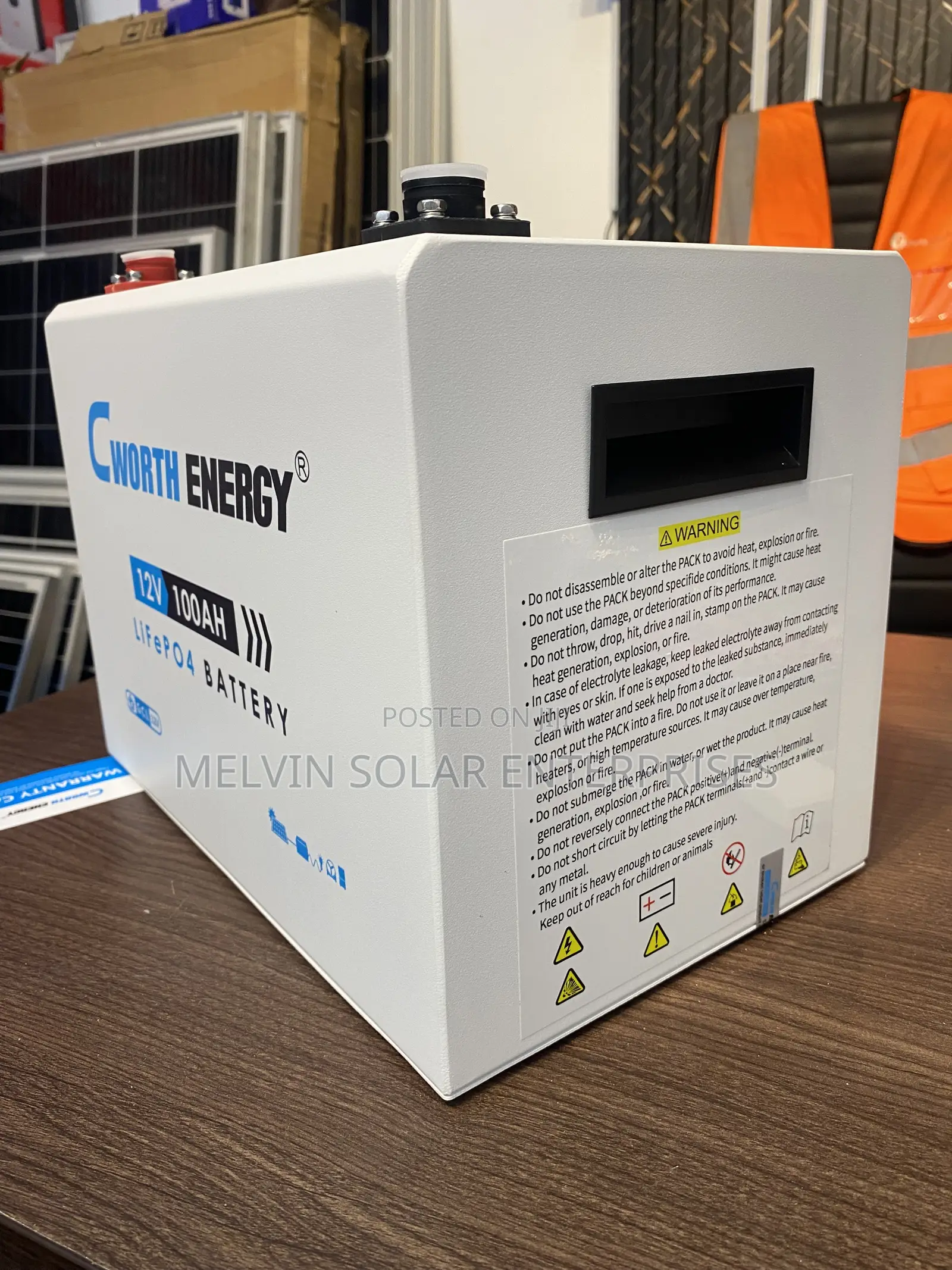 1.3kwh 100ah 12v Cworth Energy Solar Lithium Ion Phosphate Batteries