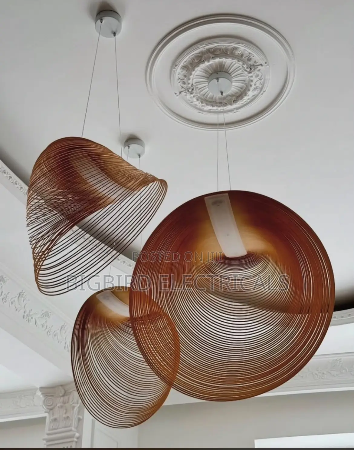 Modern Artistic Wave Pendant Light / Luxury Hanging Ceiling Lamp