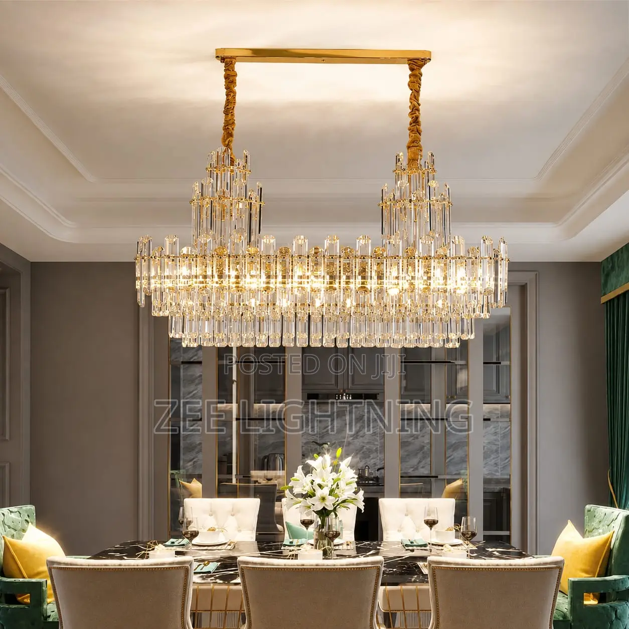 Luxury Crystal Chandelier for Dinning (Size 1000mm)
