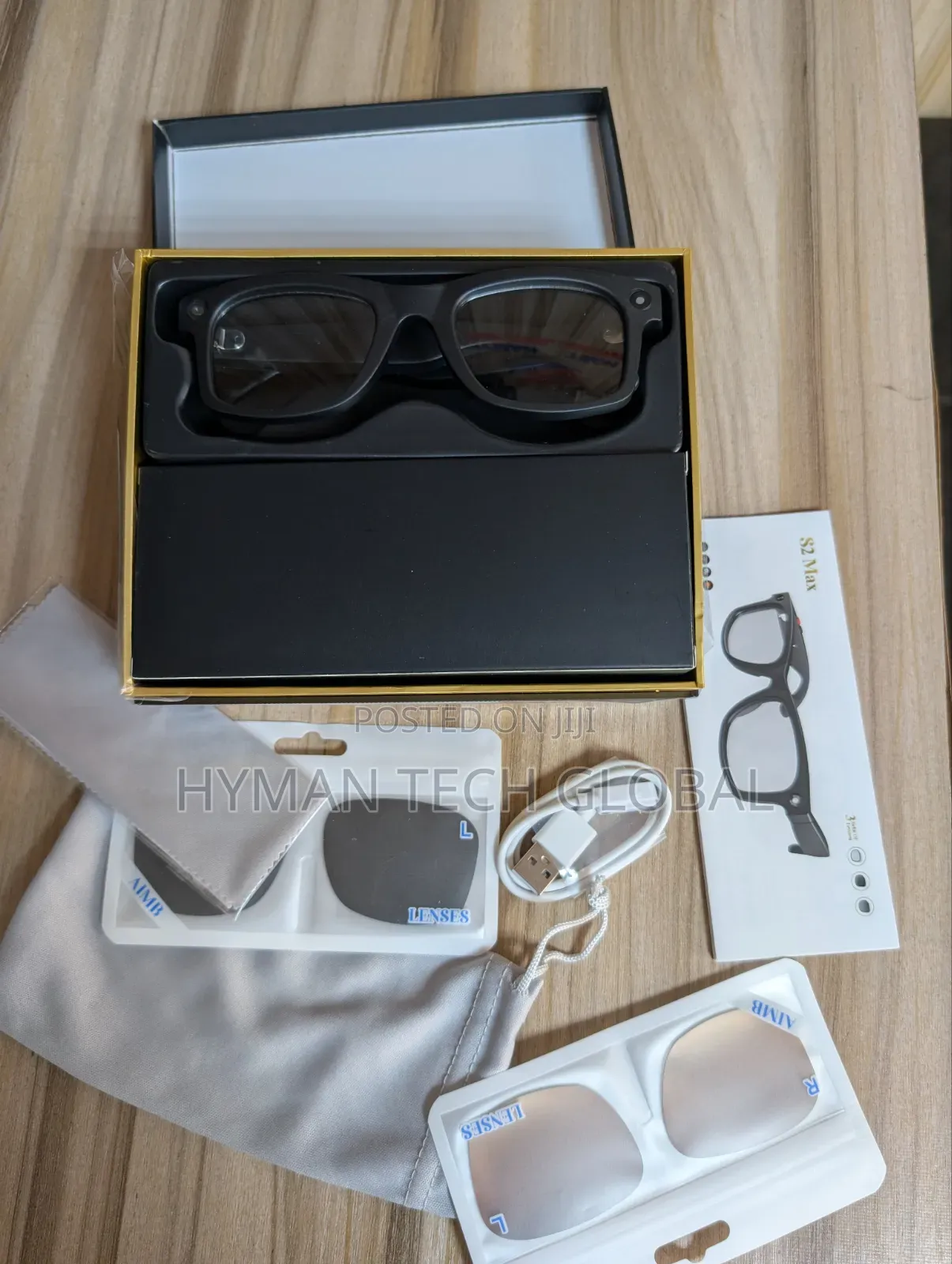 S2 Max Ai Smart Glasses, Video, Audio Recording Photo Ai Translation