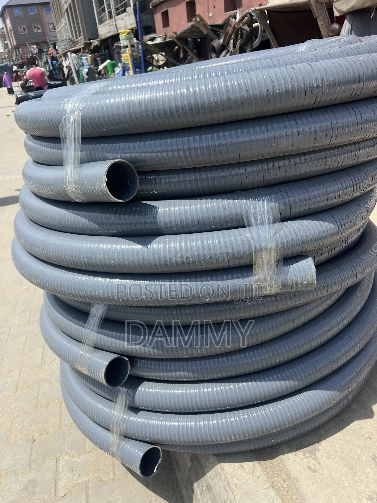 Heavy-Duty Grey PVC Flexible Suction and Delivery Hose