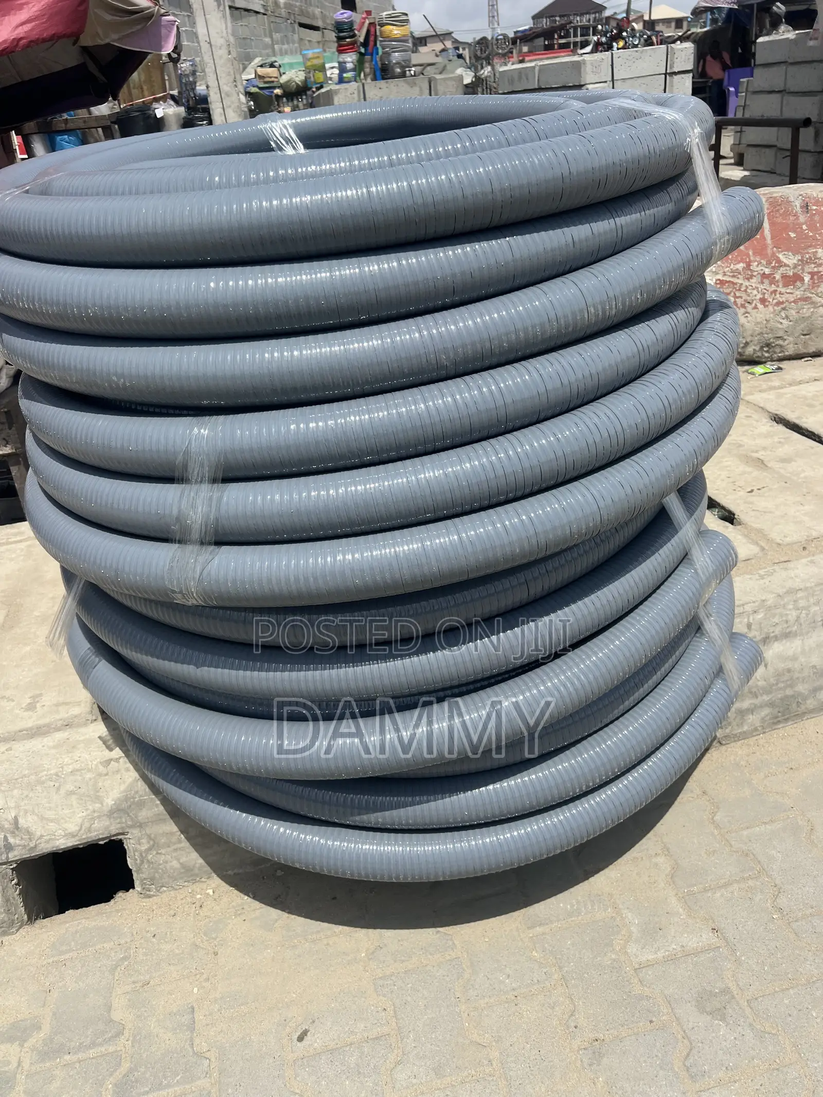Heavy-Duty Grey PVC Flexible Suction and Delivery Hose