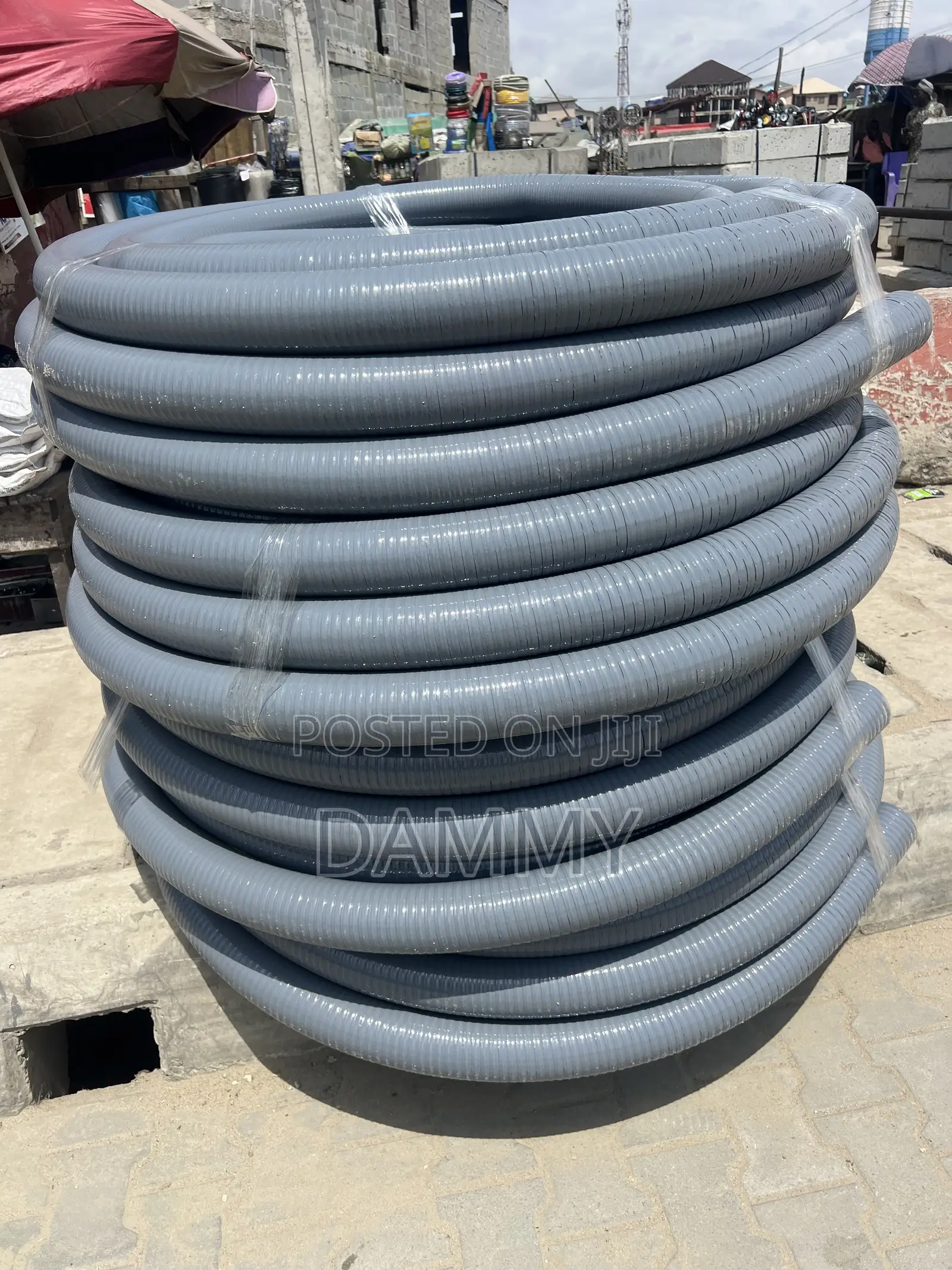 Heavy-Duty Grey PVC Flexible Suction and Delivery Hose