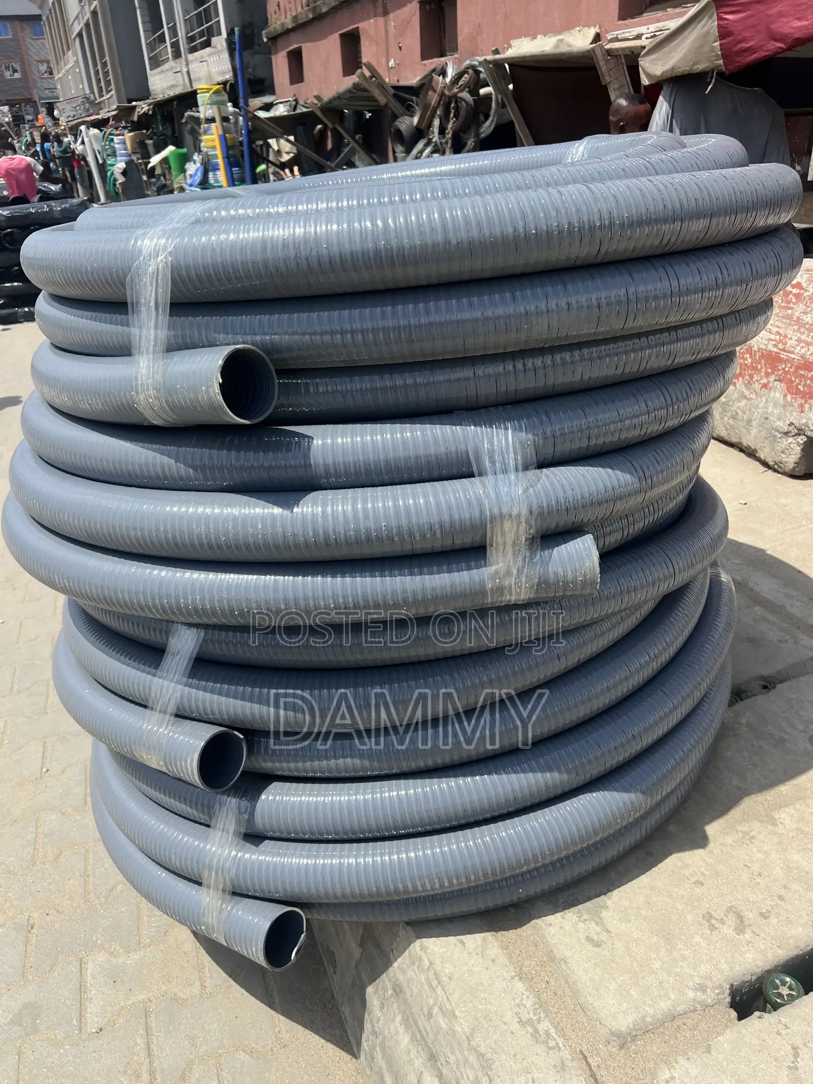 Heavy-Duty Grey PVC Flexible Suction and Delivery Hose