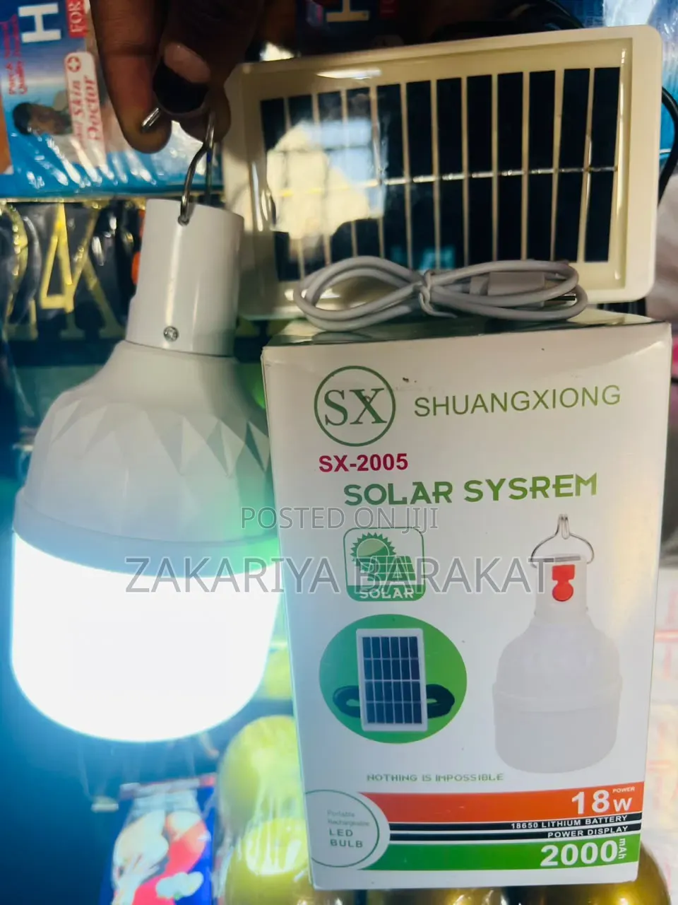 Rechargeable Bulb With Solar Panel