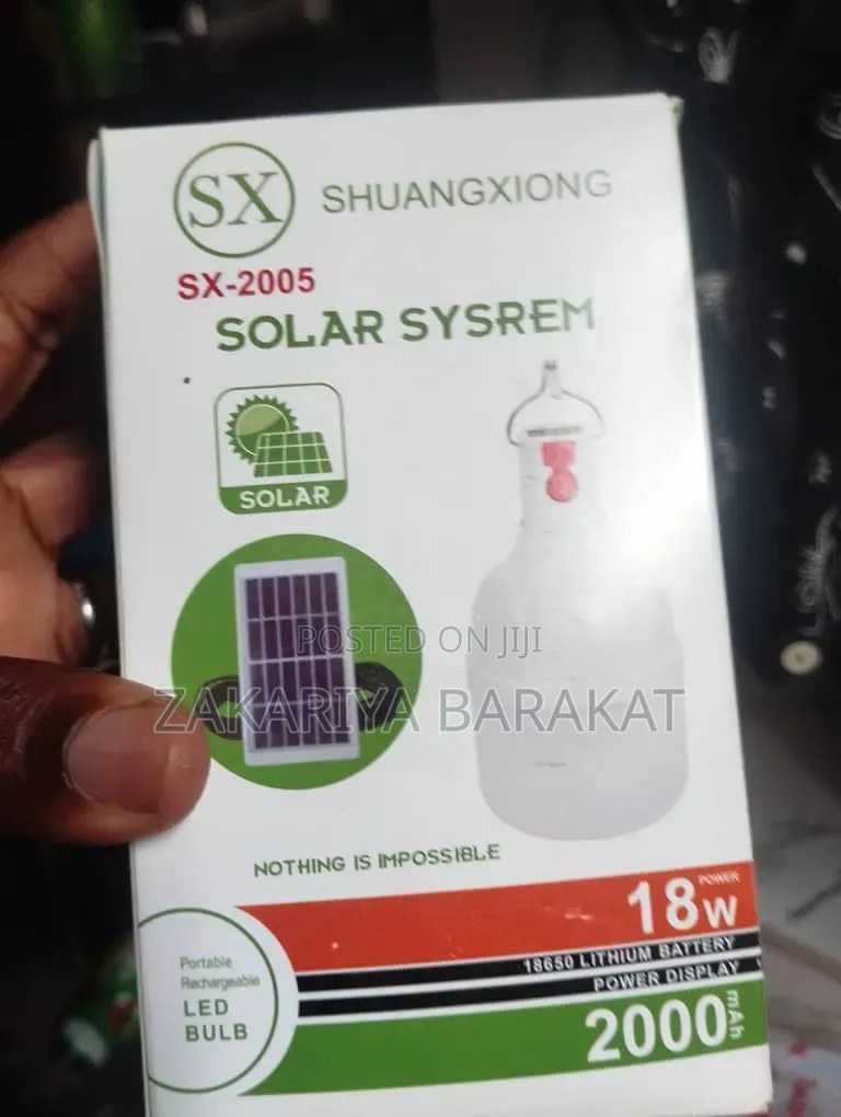 Rechargeable Bulb With Solar Panel