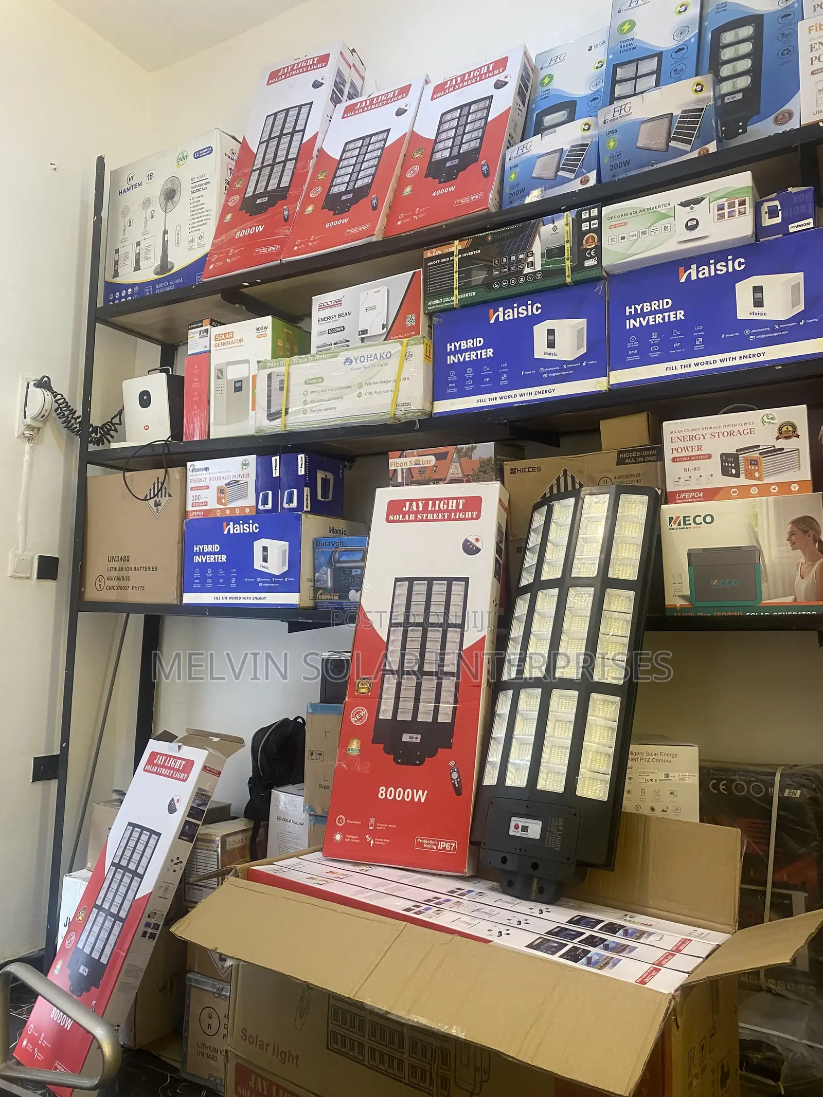 8000watts JAYLIGHTS Solar Luxury Street Lights Available Now in Store.