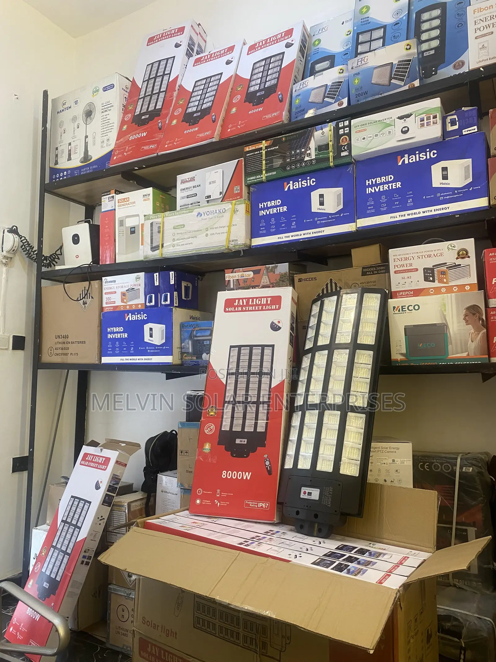 8000watts JAYLIGHTS Solar Luxury Street Lights Available Now in Store.