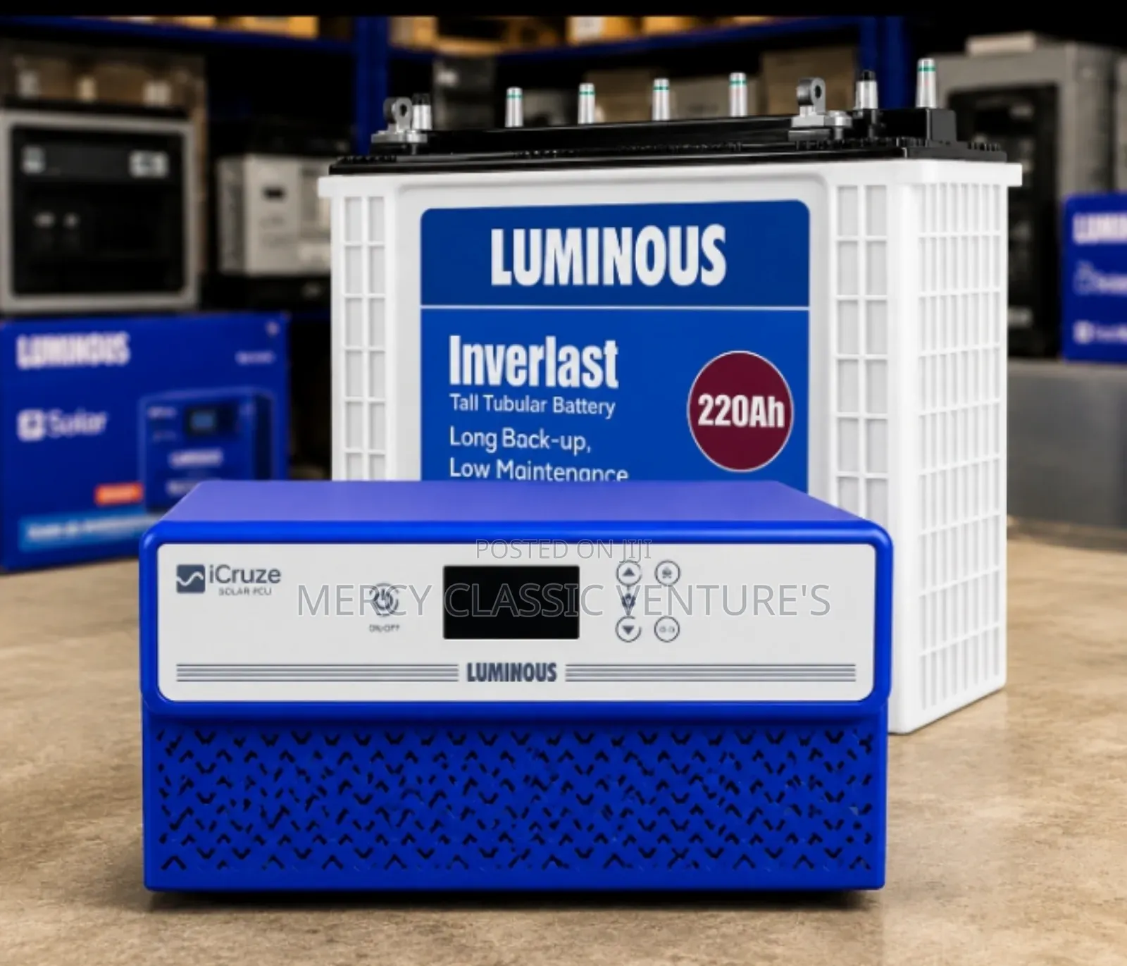 Luminous Inverlast 220ah Tall Tubular Battery – Long Low Maintenance
