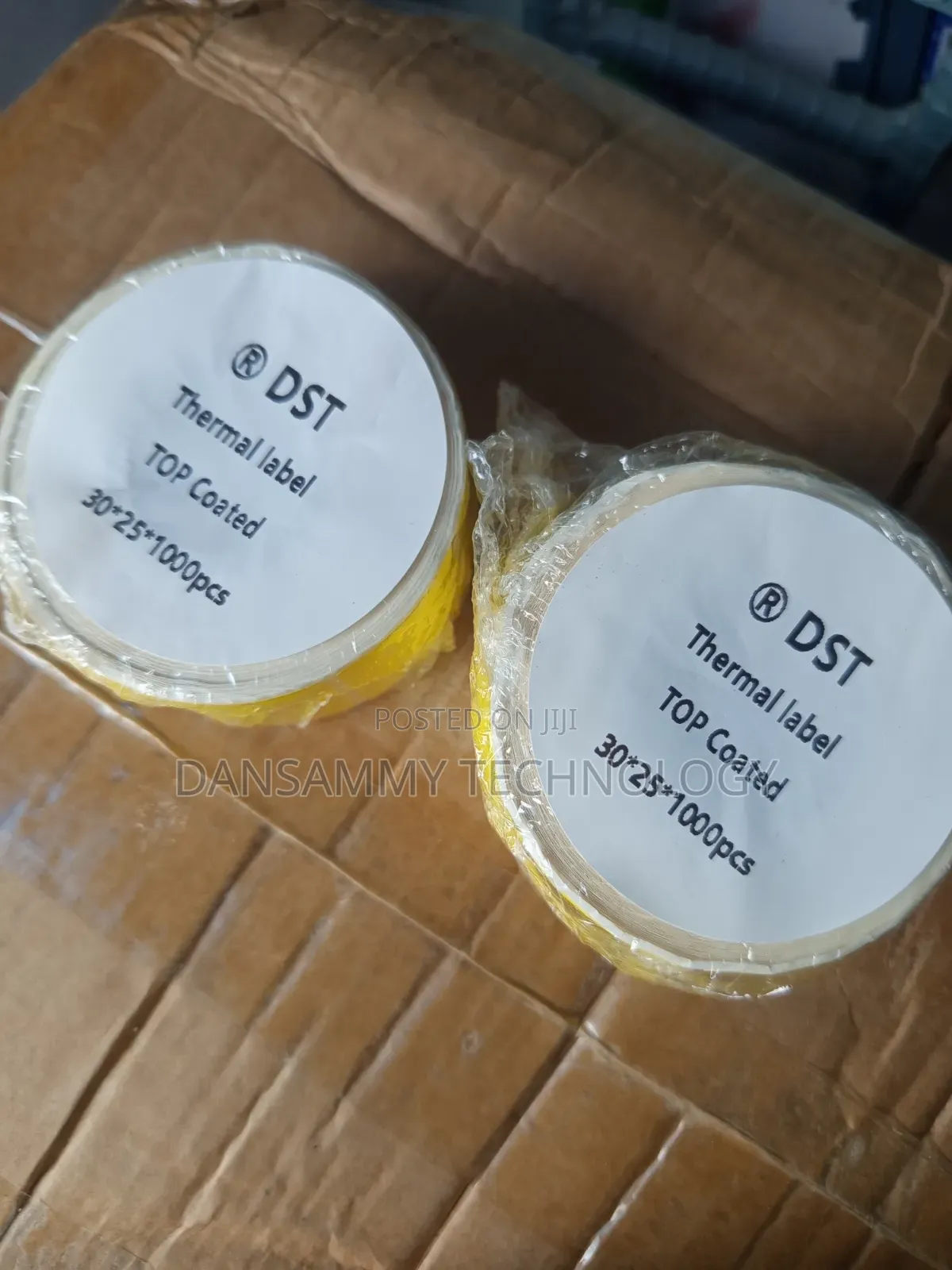 30*25mm Direct Thermal Yellow Label Sticker