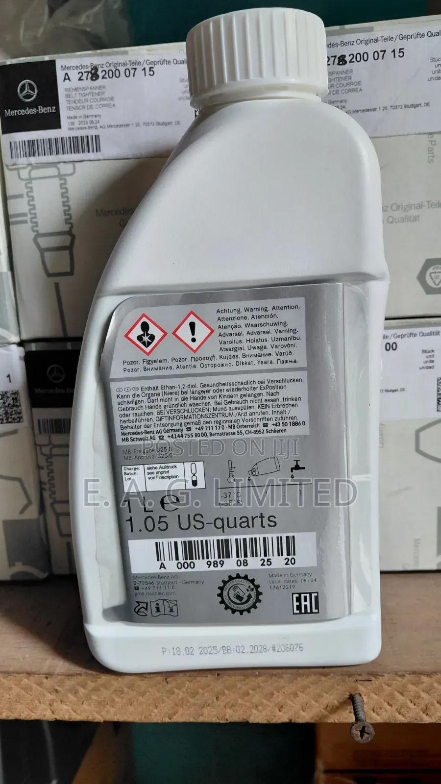 Mercedes-Benz Coolant/Antifreeze (Blue). 1Ltr