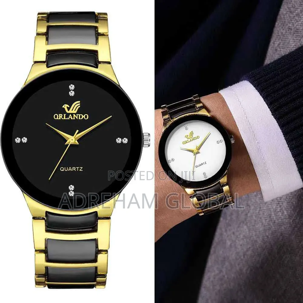 Black Dial Steel Quartz Men Business Watch