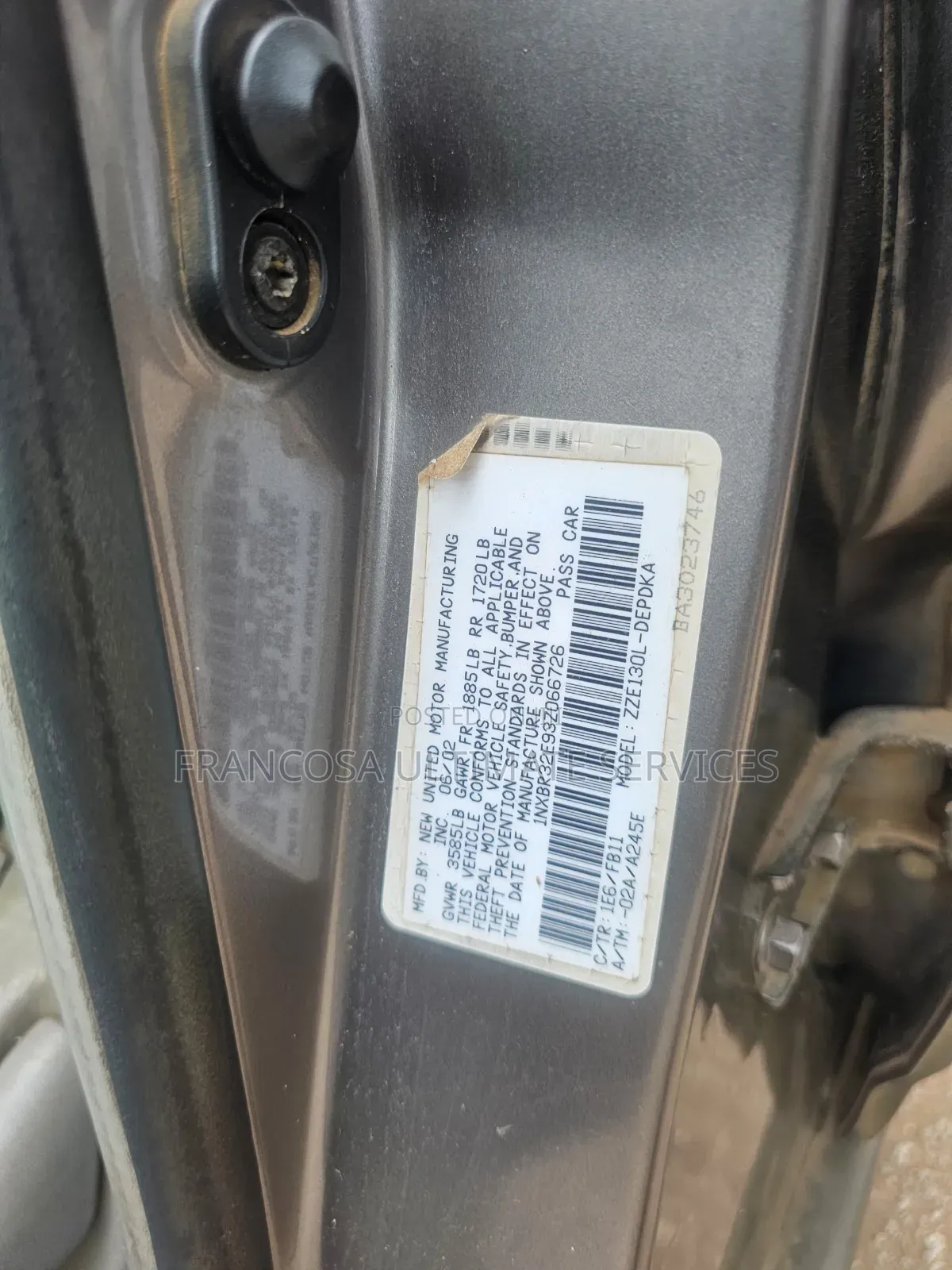 Toyota Corolla 2004 Gold
