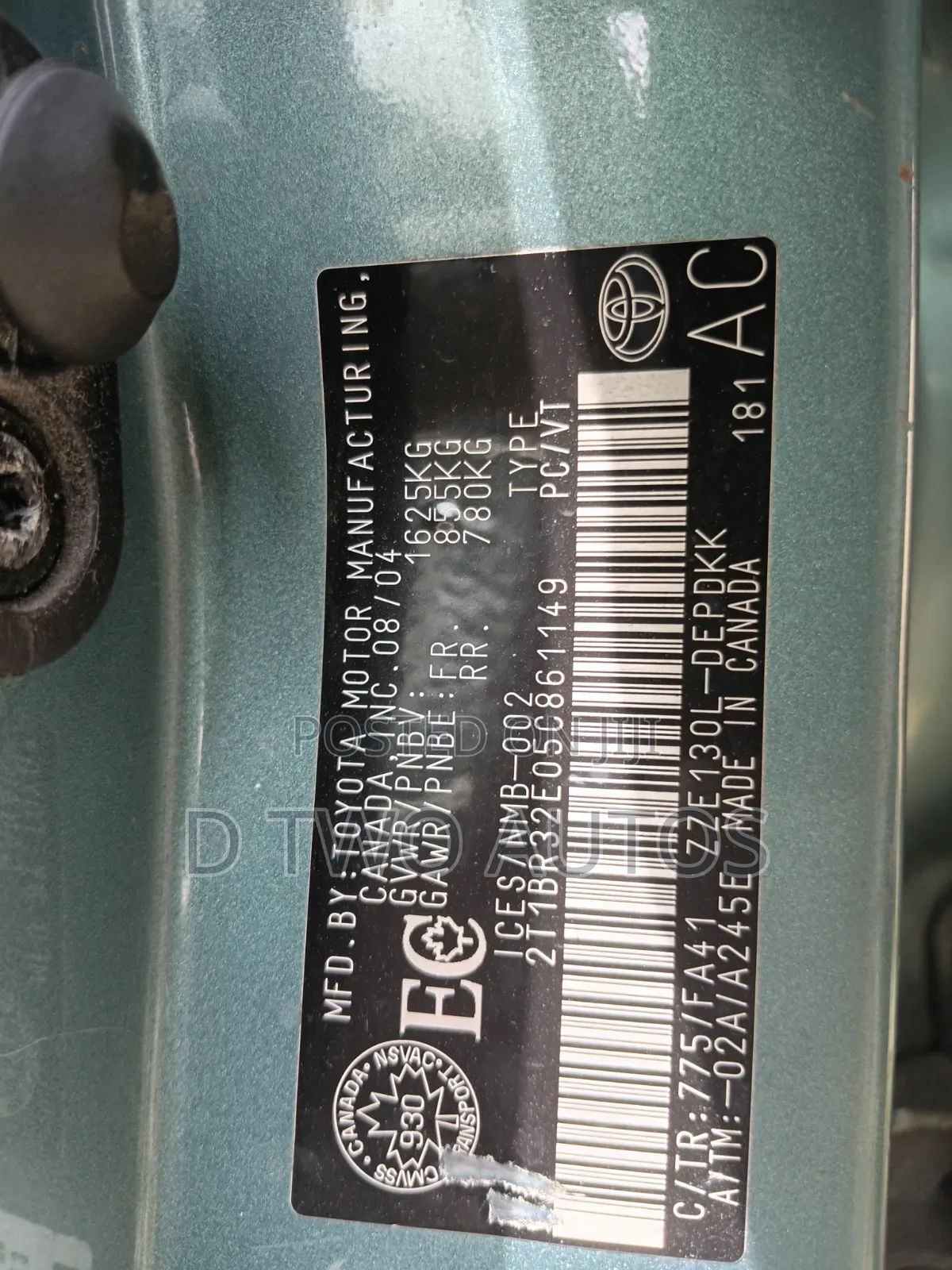 Toyota Corolla 2005 Green