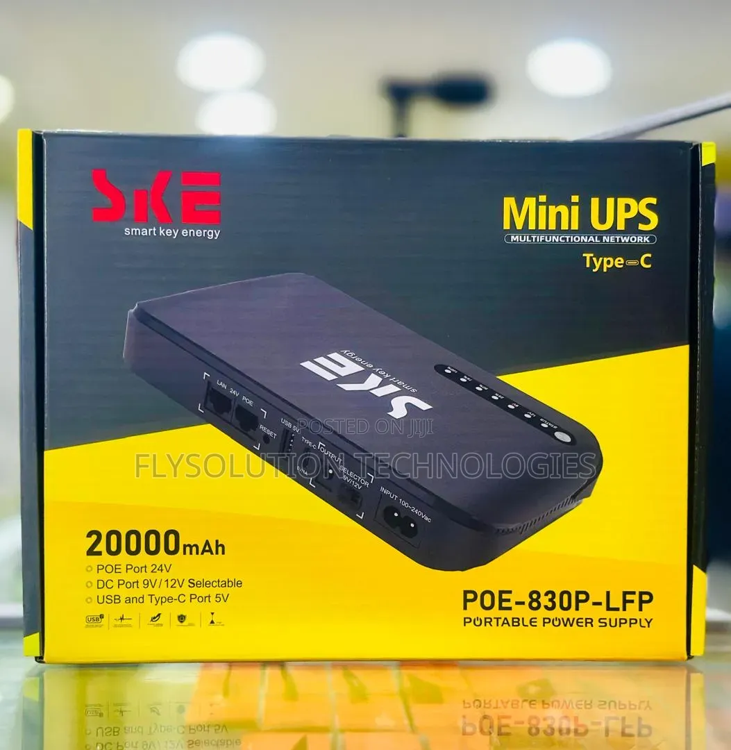 SKE Mini UPS POE-830P-LFP 20000mAh Router Power Bank