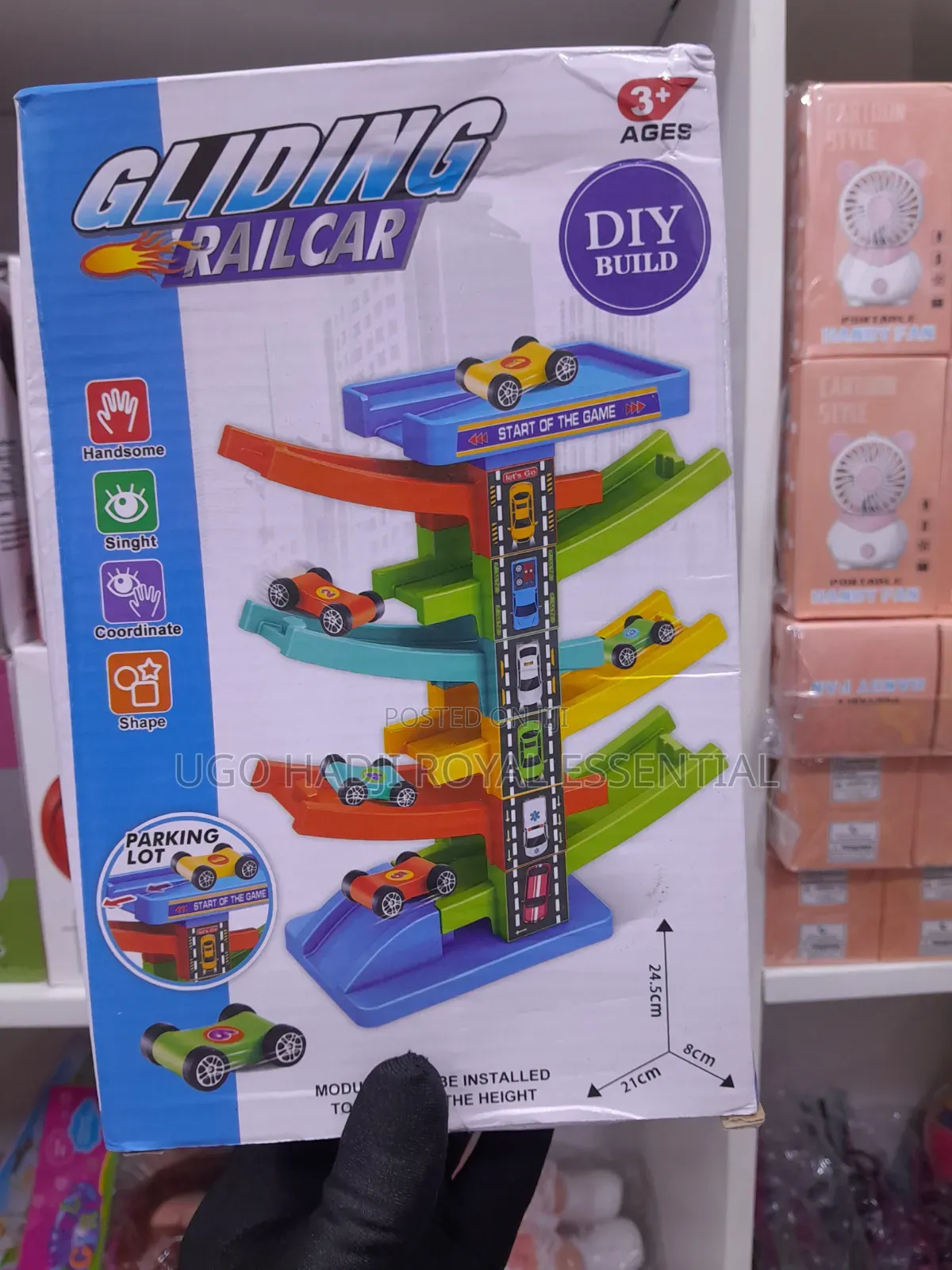 Gliding Rail Car Toy - 5-Level Track Racing Set for Kids