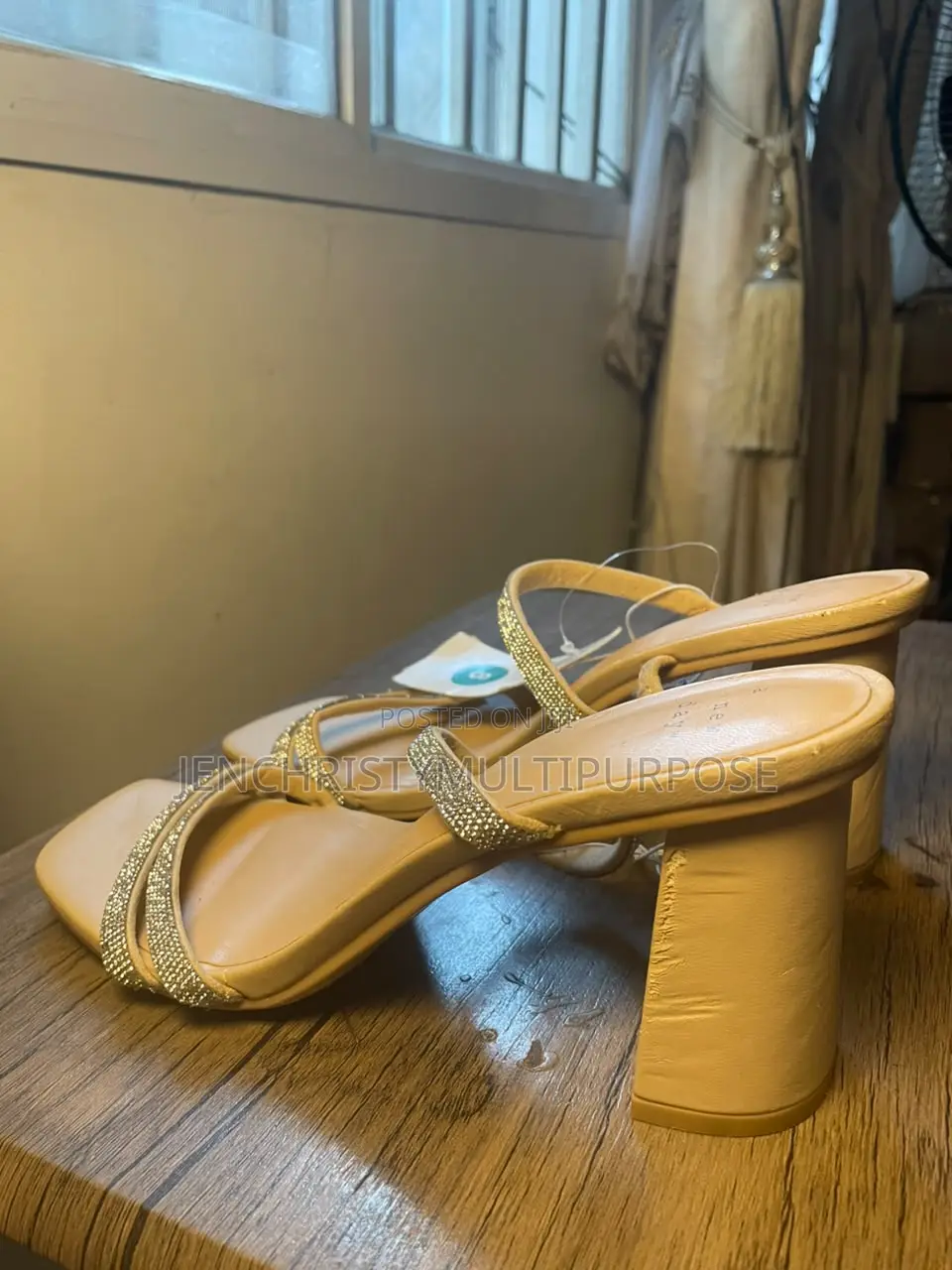 Women's Rhinestone Strap Flat Sandals