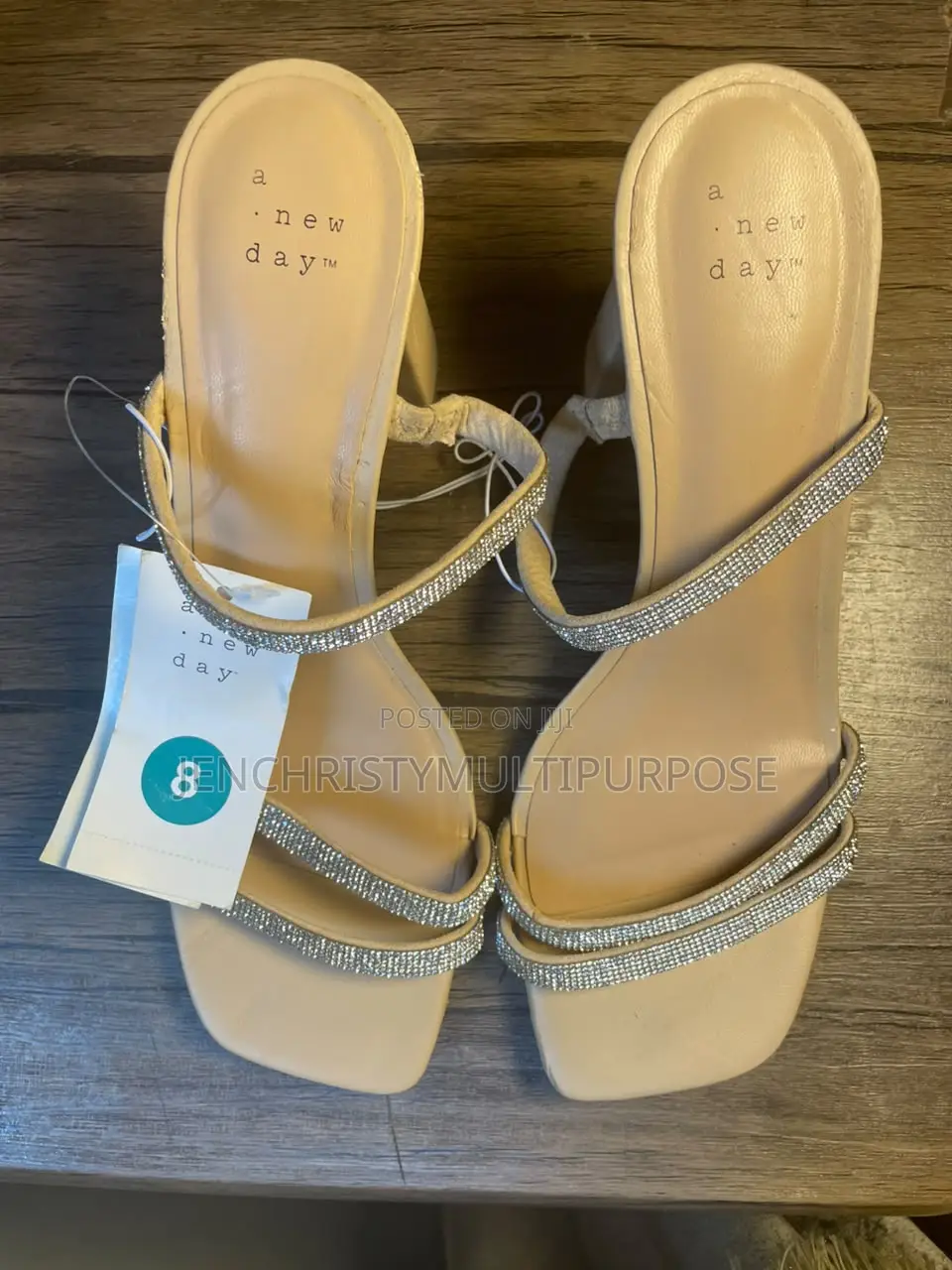 Women's Rhinestone Strap Flat Sandals