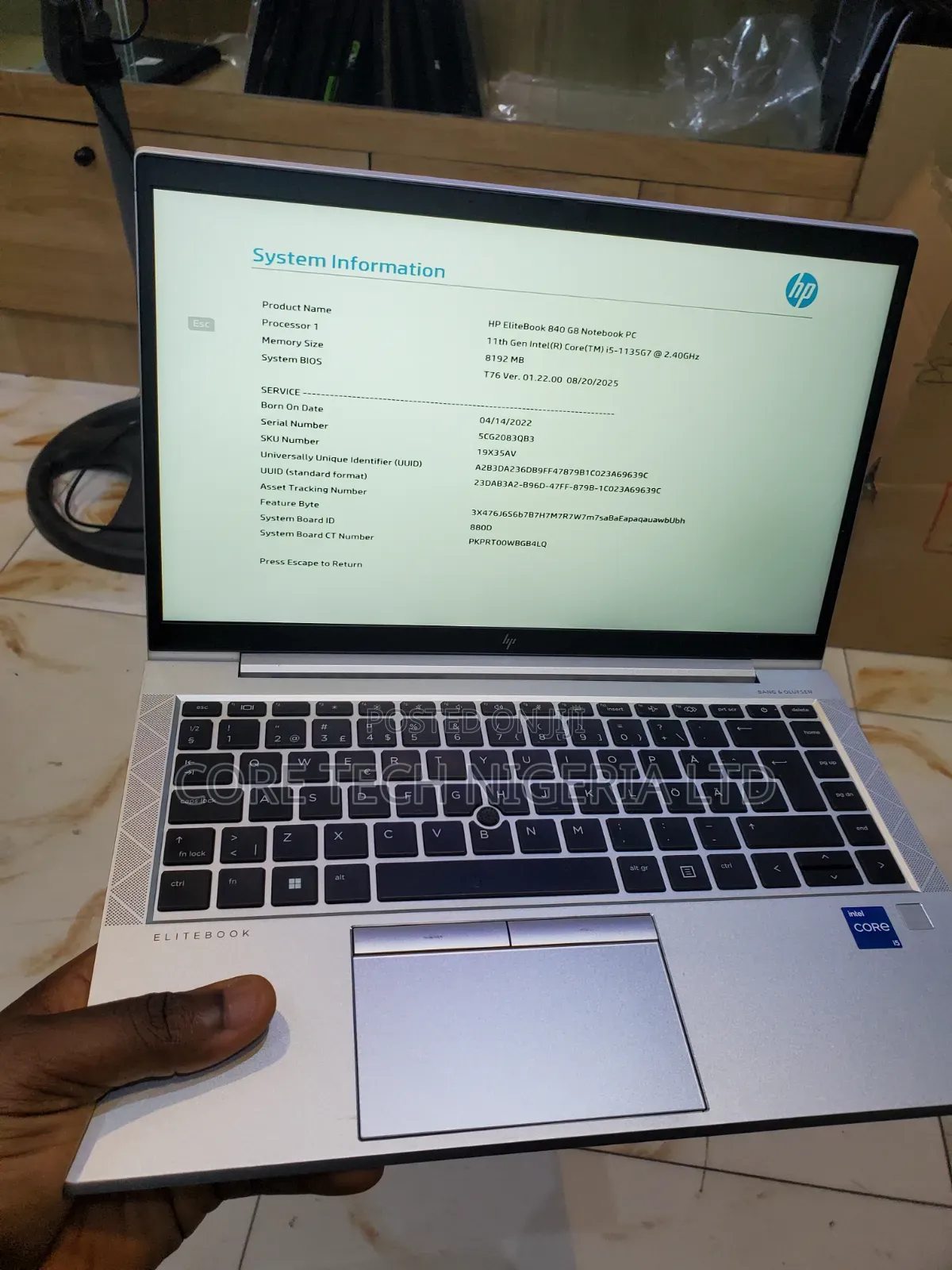 Laptop HP EliteBook 1040 G8 8GB Intel Core i5 SSD 256GB