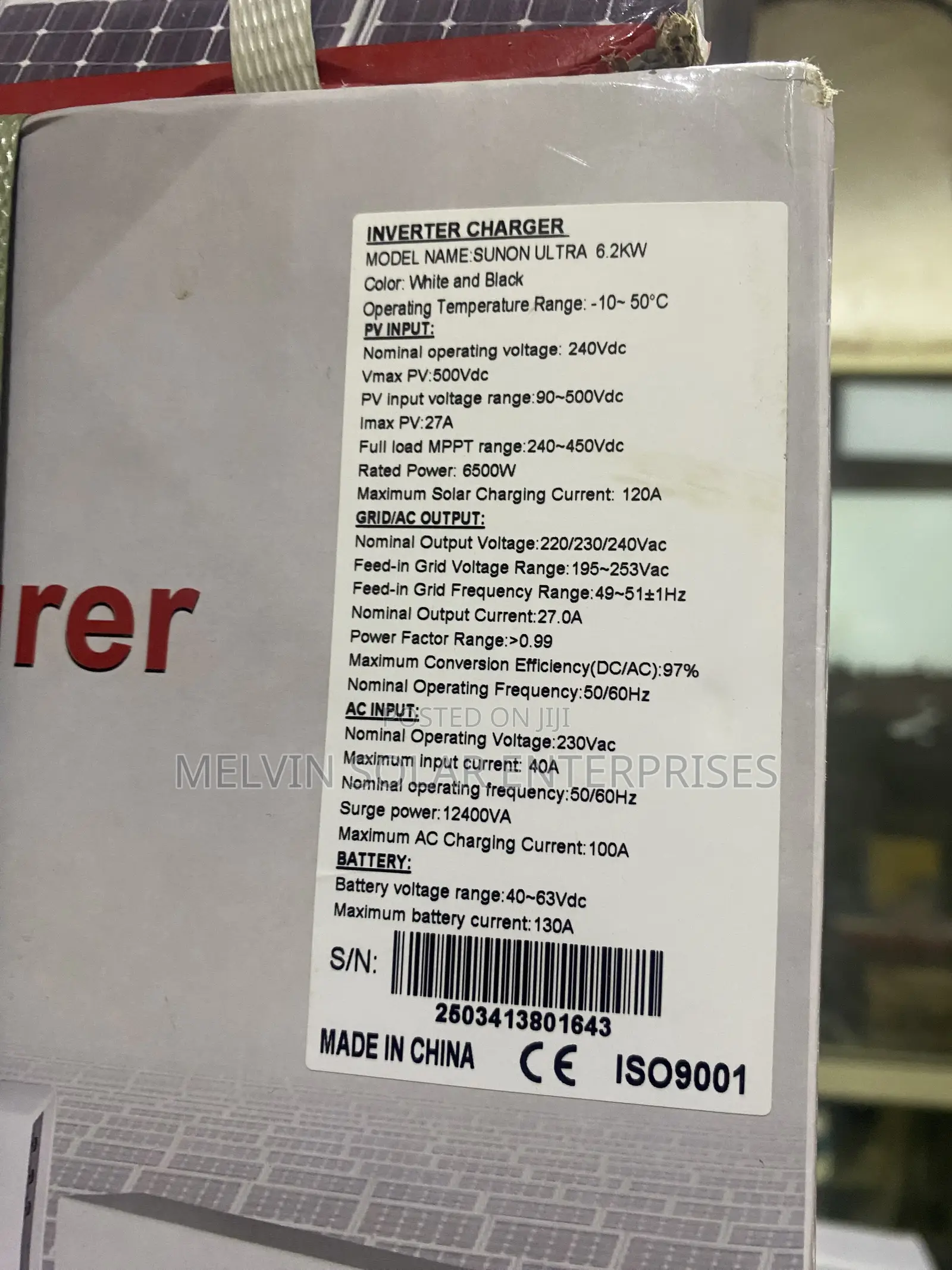 6.2kw 48v Sako Solar Hybrid Inverter Available Now in Store Dm 4 Busi