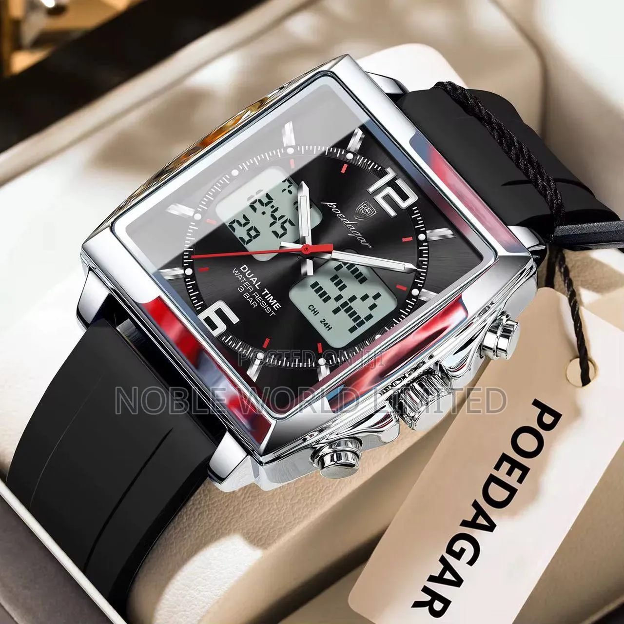 Poedagar Rubber Wristwatch SMT 2