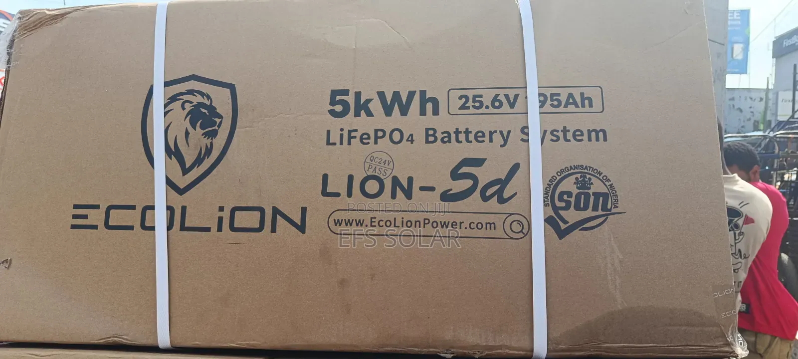 Ecolion 5kWh 25.6V LiFePO4 Lithium Battery