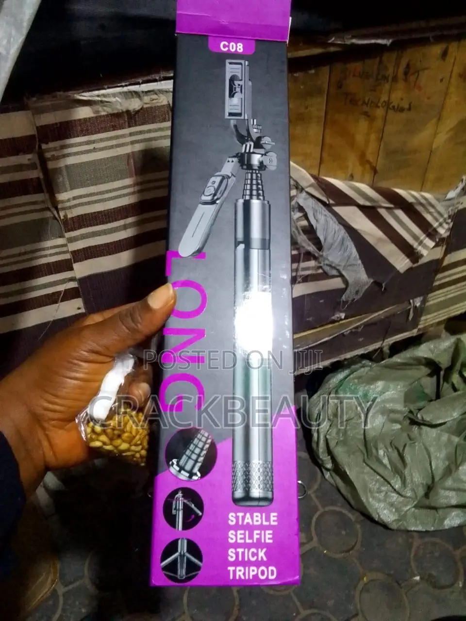 C08 Long Stable Selfie Stick Tripod - 7 Feet