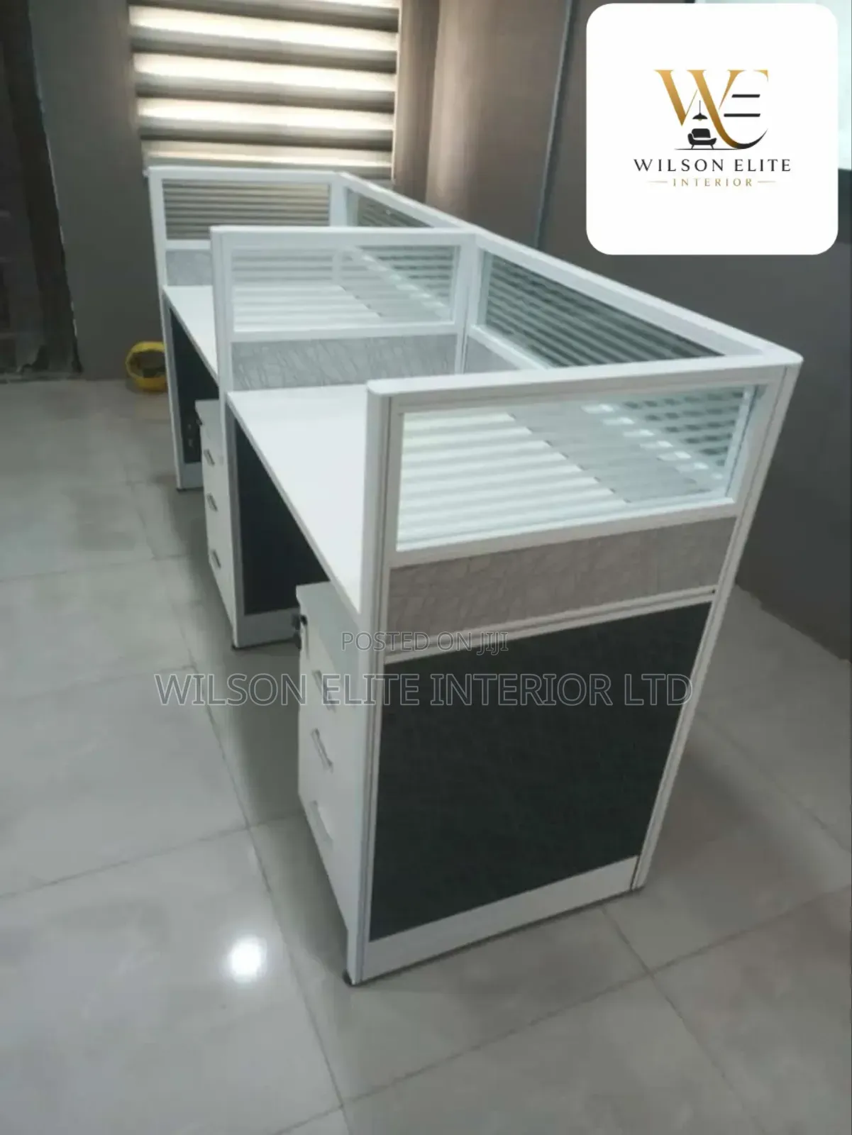 Straight 2 Seater Office Workstation Table