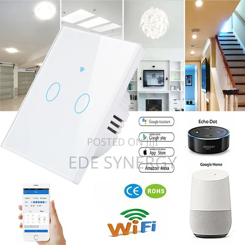 3 Gang Smart Wi-Fi Switches With Mobile App