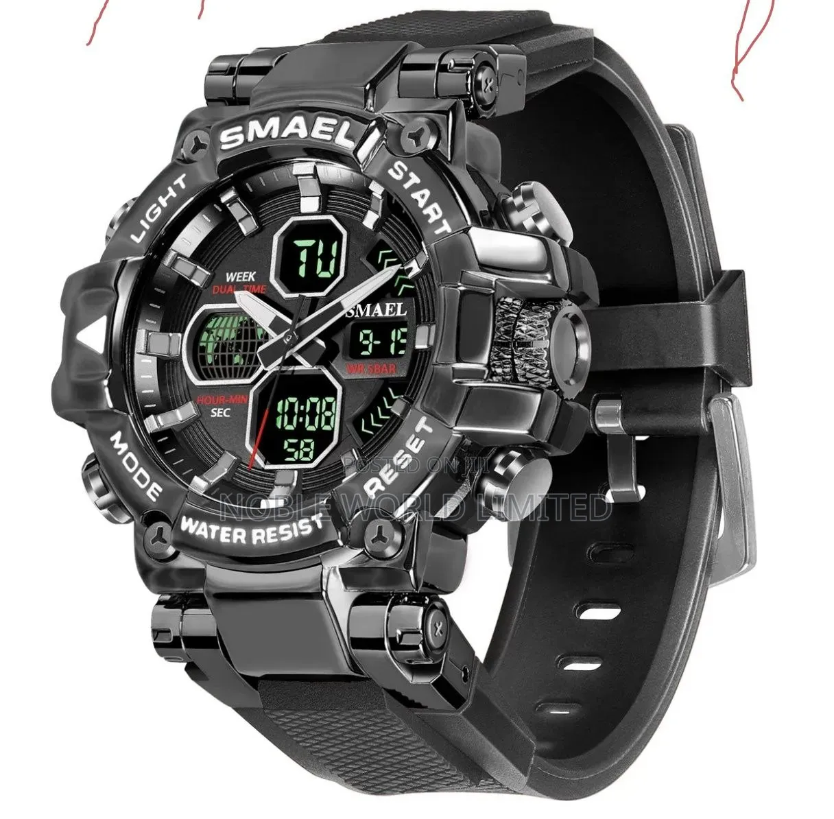 High Quality Smael Alloy Steel Rubber Watch SMT 8d