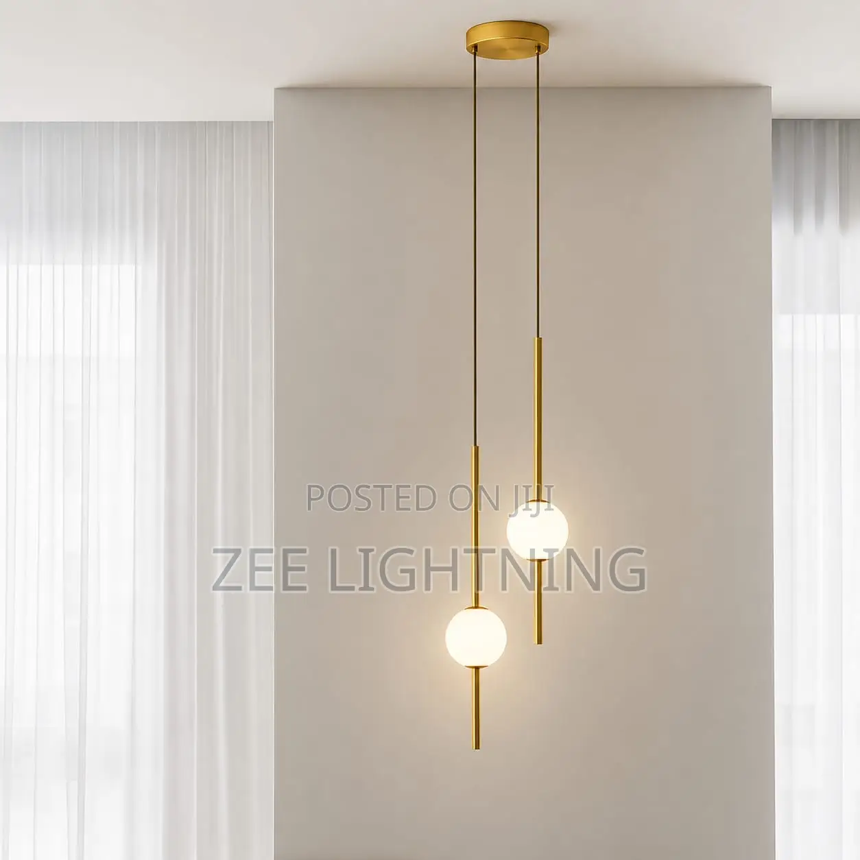 Luxury Bedside Drop Pendant (Black and Gold )