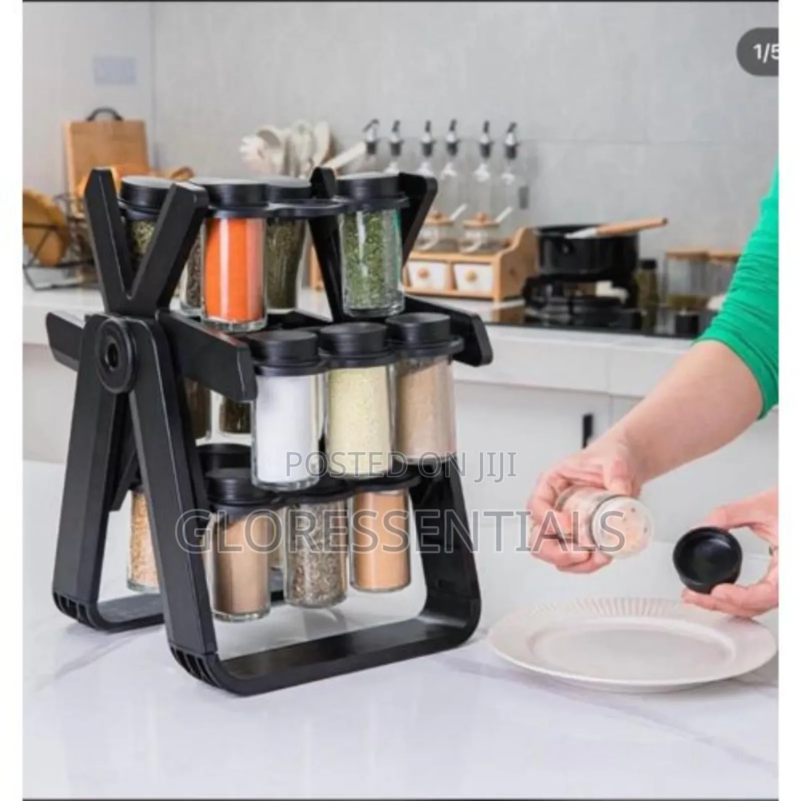 18PCS Rotating Kitchen Trendy Spice Jar With Air Tight Containers