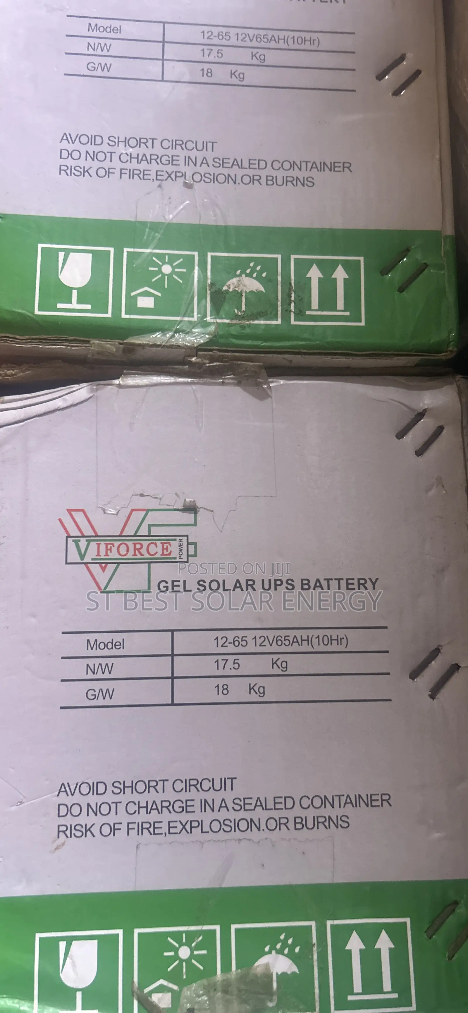 65Ah Viforce Gel Solar Battery