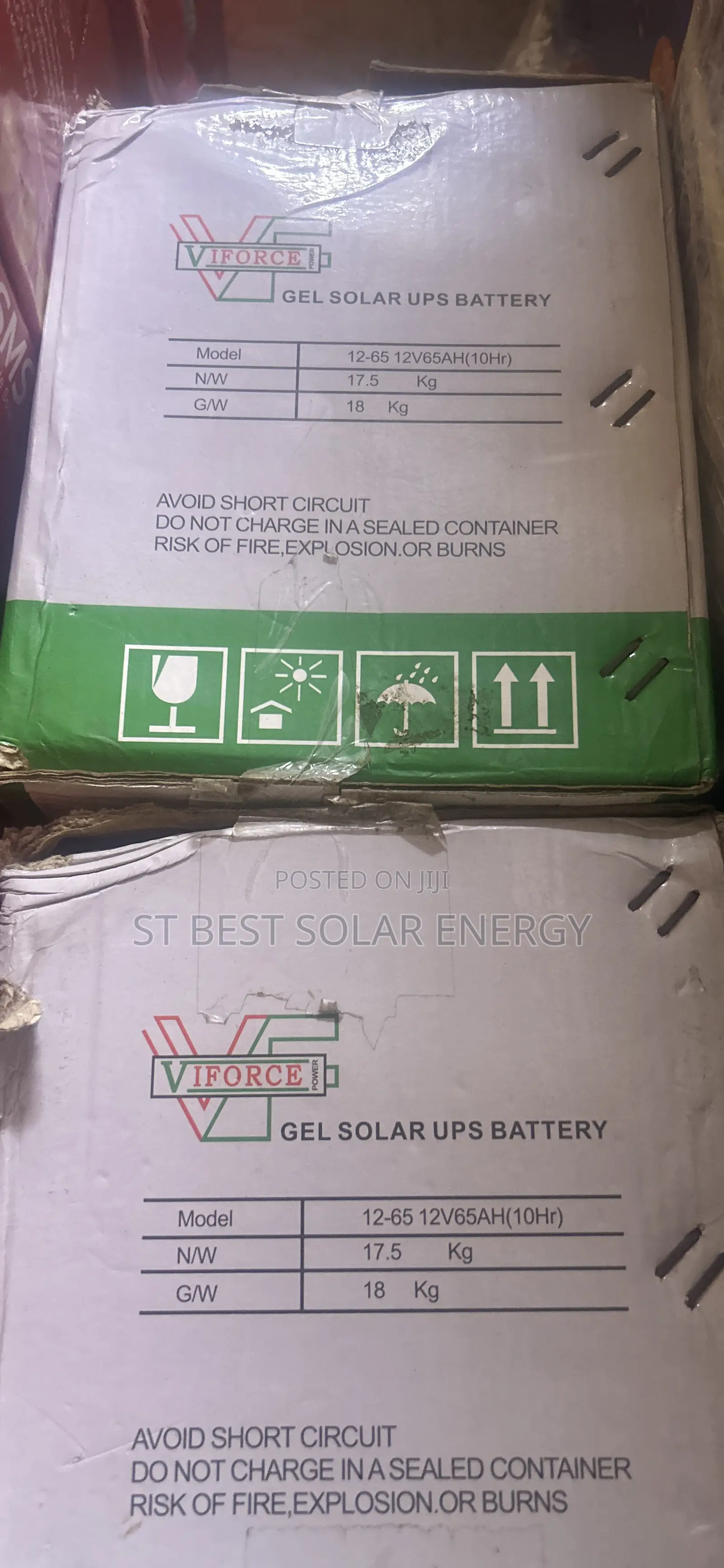 65Ah Viforce Gel Solar Battery