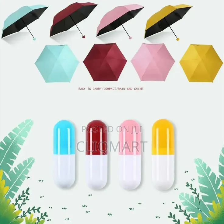 Shape Folding Umbrella – Bottle, Banana Capsule Compact Umbrella