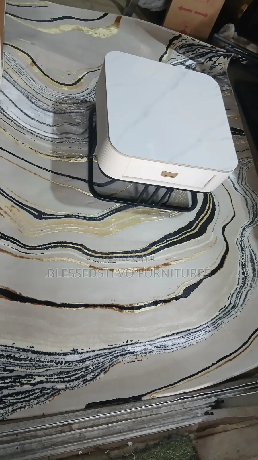 Center Table With Drawer White