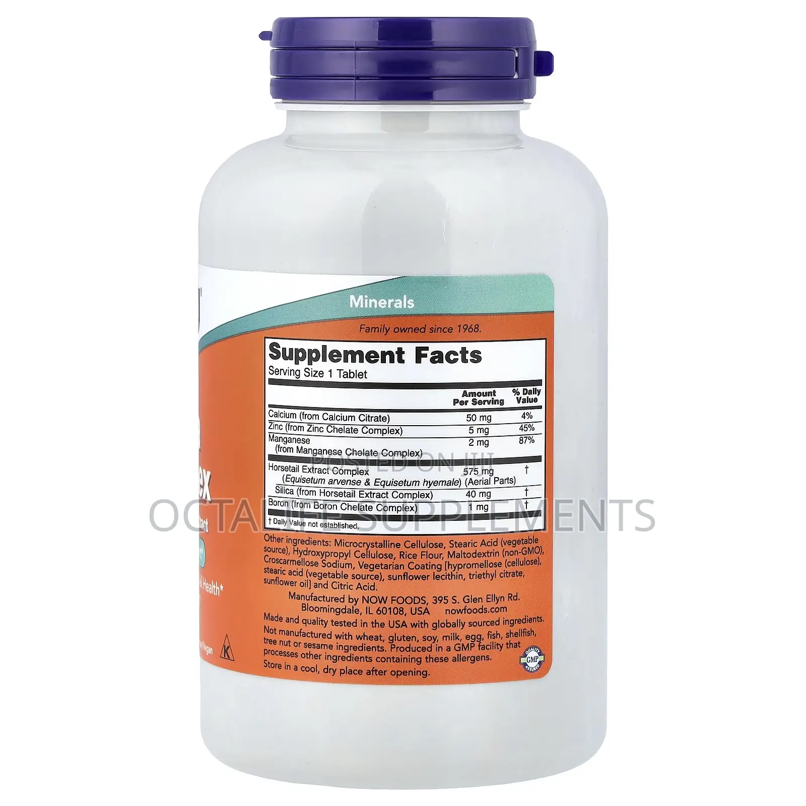NOW Foods, Silica Complex With Horsetail Extract, 180 Tablets