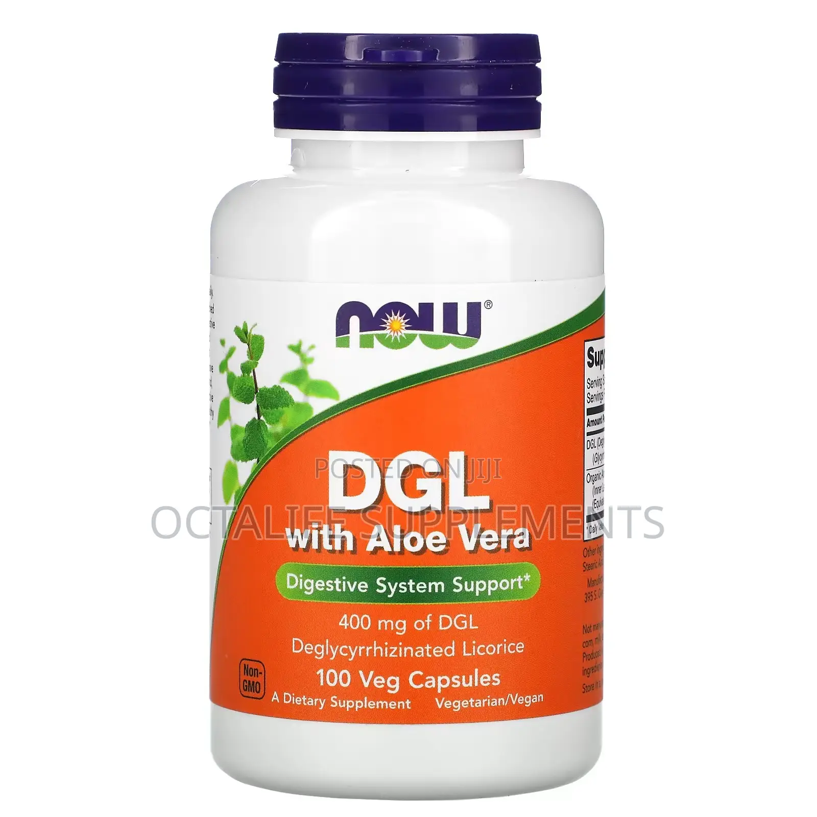 NOW Foods, DGL With Aloe Vera, 400 Mg, 100 Veg Capsules