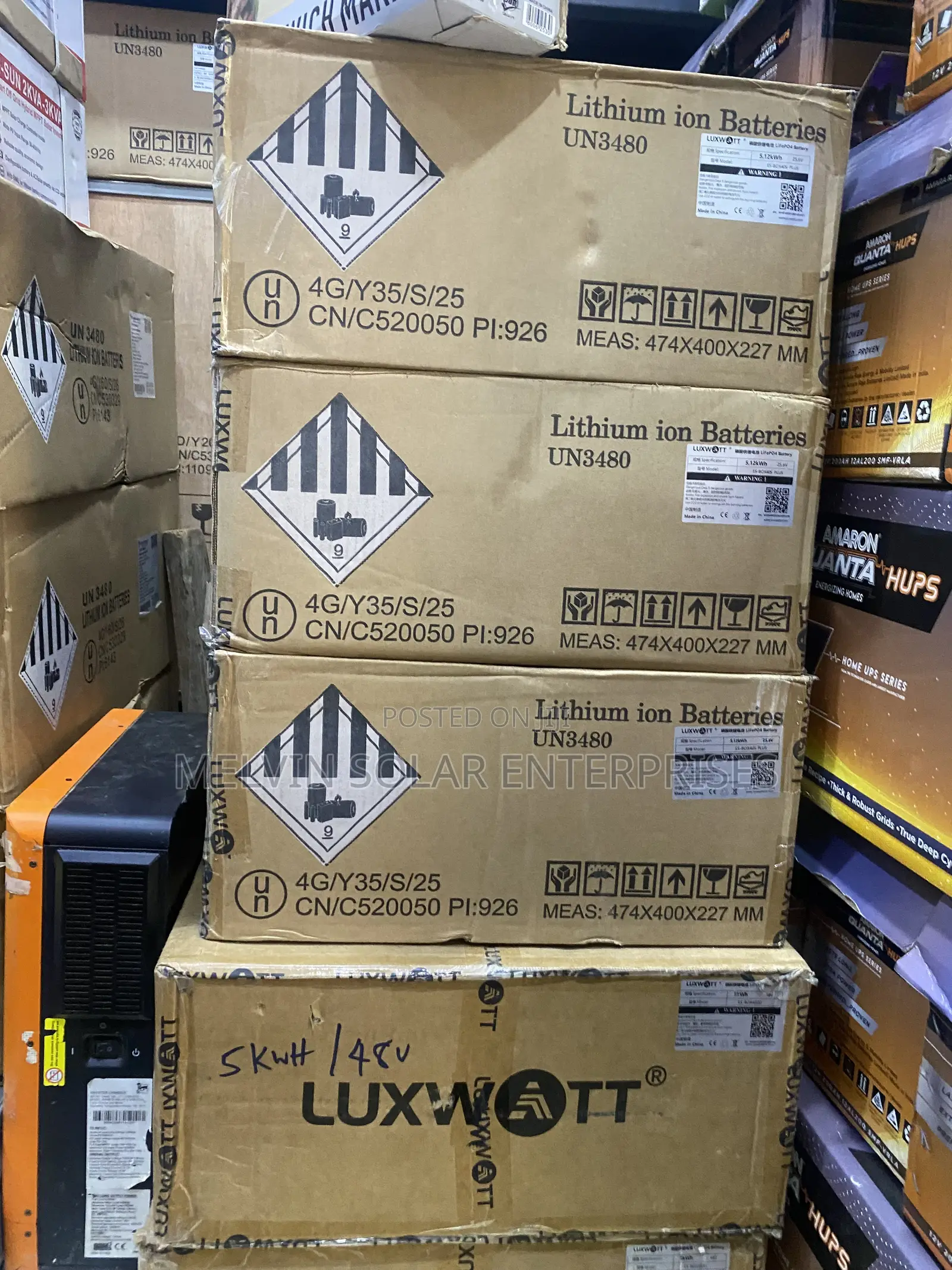 5kwh 26.5v and 48v Luxwatt Solar Lithium Ion Phosphate Batteries