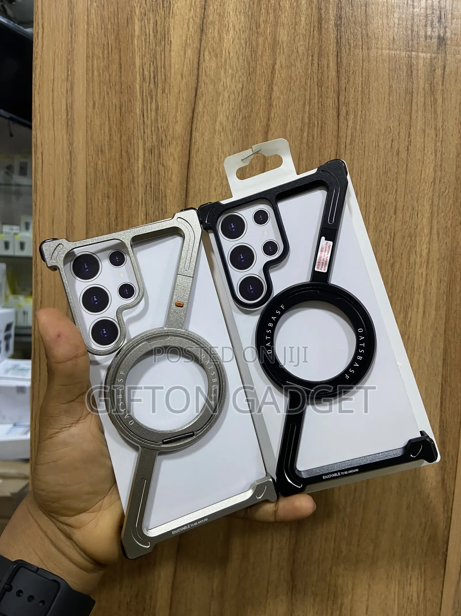Aluminum Metal Frame Case With MagneticRing Kickstandfor S24/S23Ultra