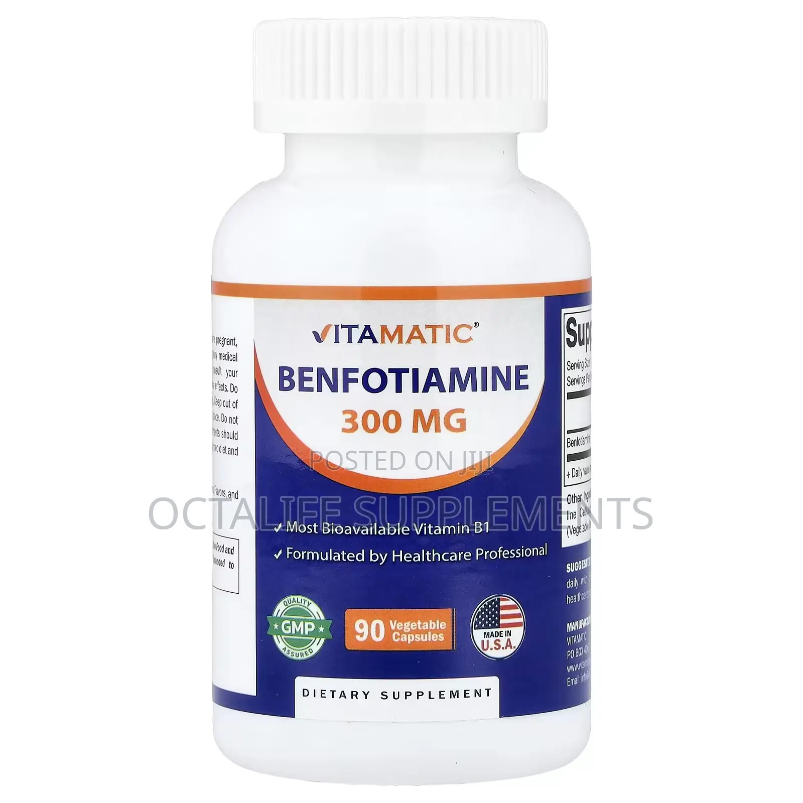 Vitamatic, Benfotiamine, 300 Mg, 90 Vegetable Capsules