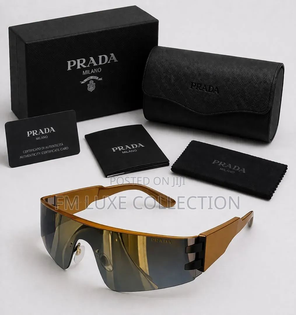 Rimless Gold Frame Sun Glasses