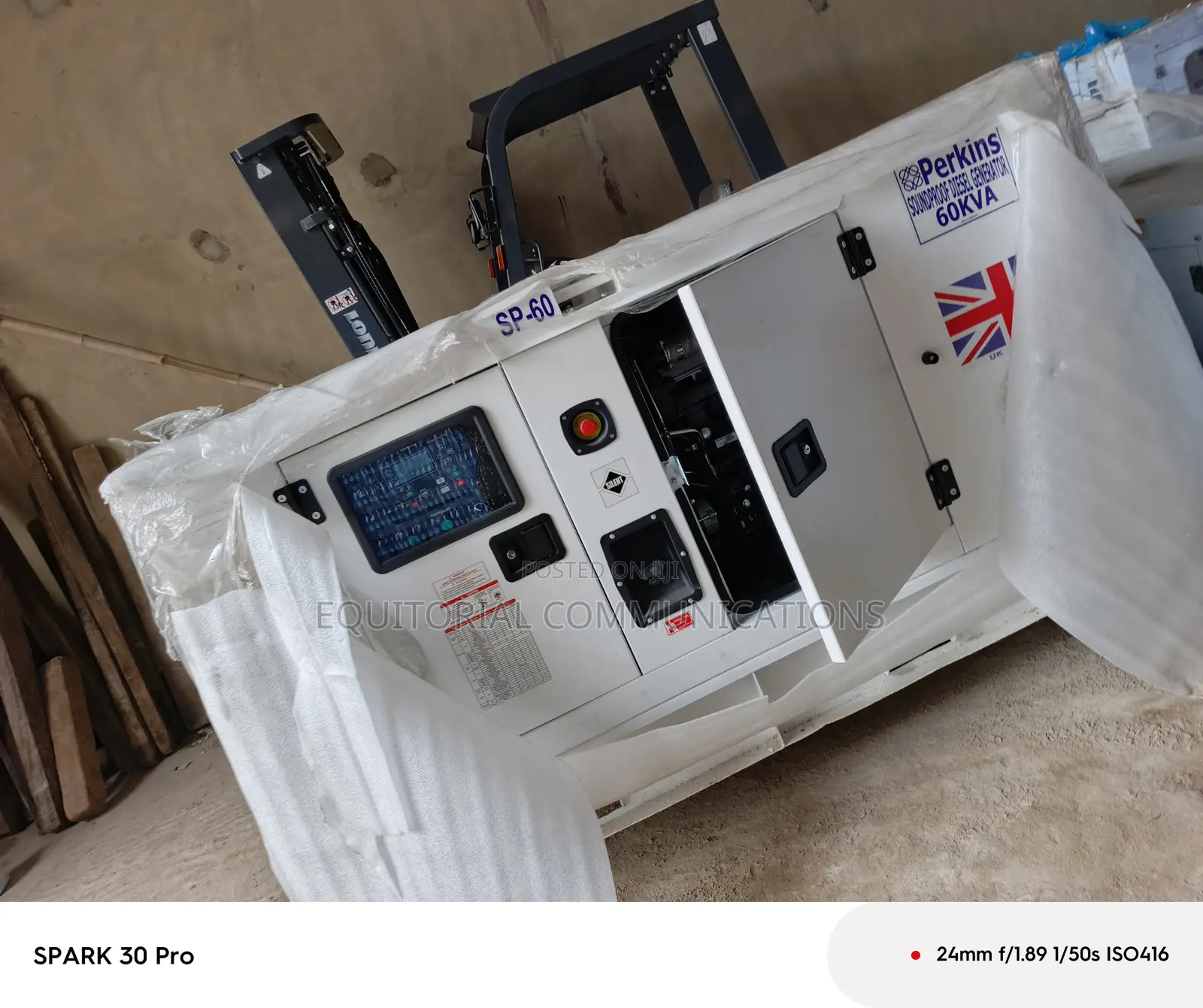 Perkins 60kVA Soundproof Generator Set – Built for Standby Power