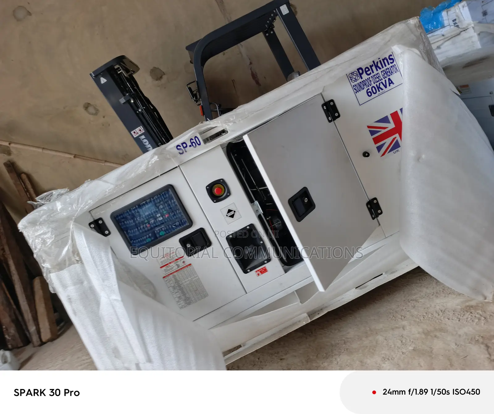 Perkins 60kVA Soundproof Genset –Durable Power for Long-Hour Operation