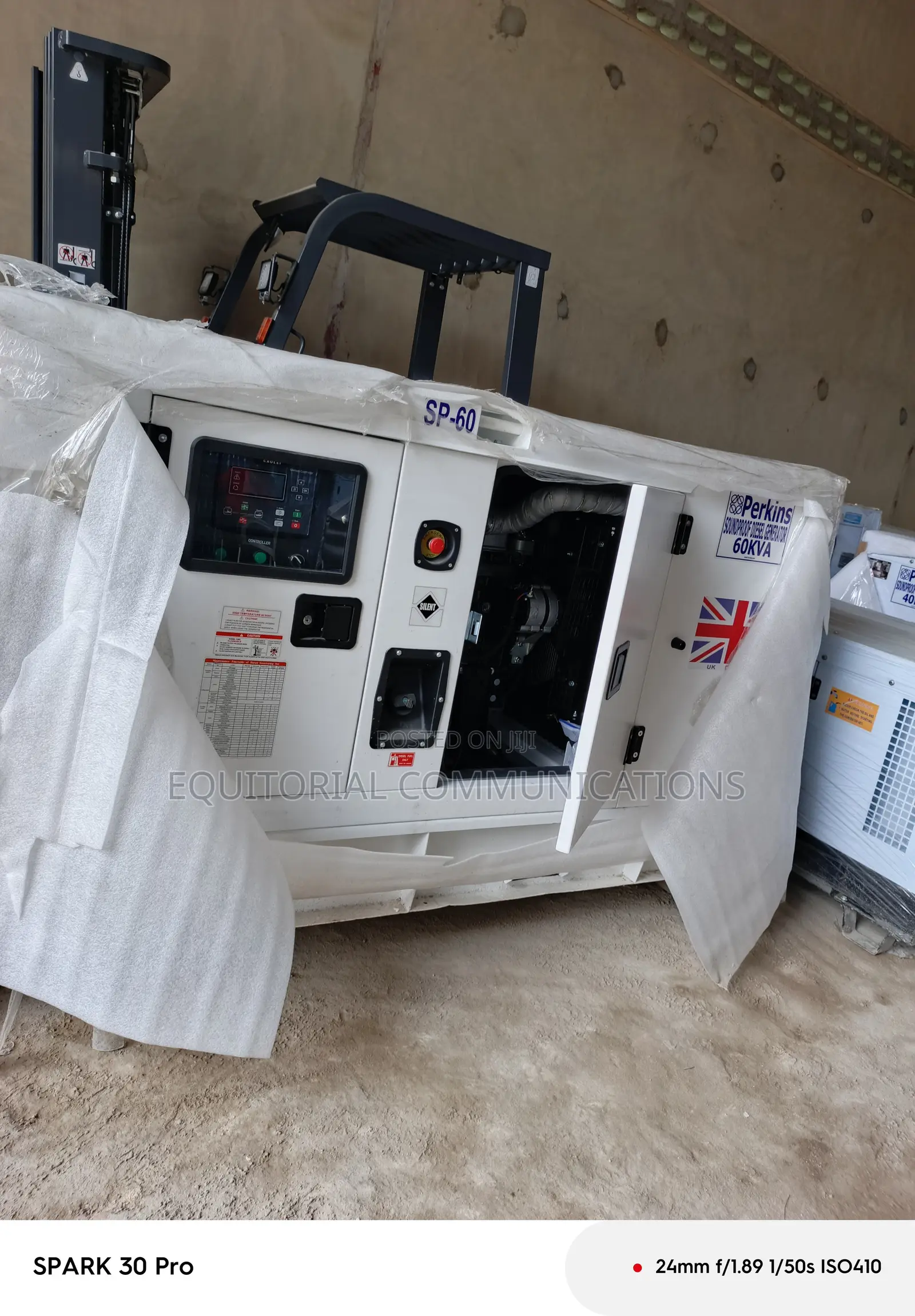 Perkins 60kVA Soundproof Diesel Generator –Built for Stable Power